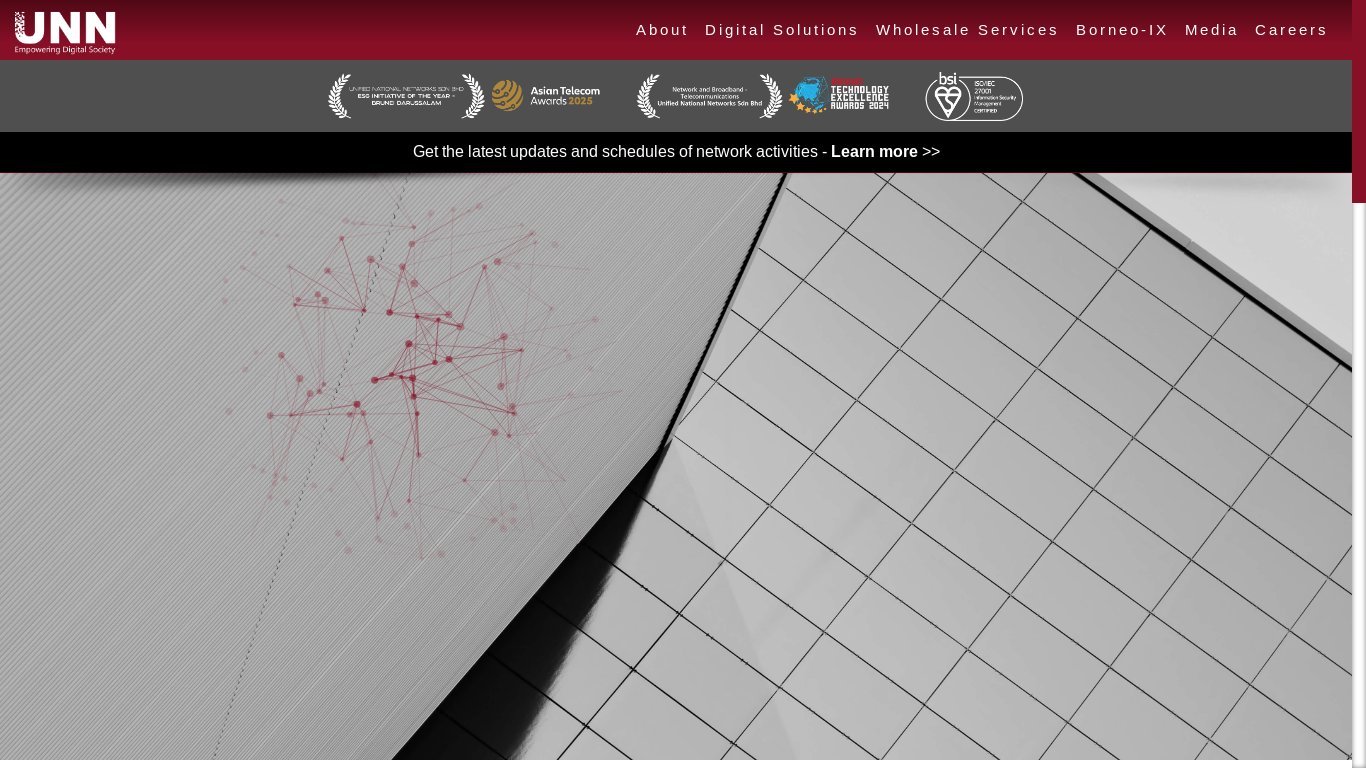 website screenshot of https://unn.com.bn/