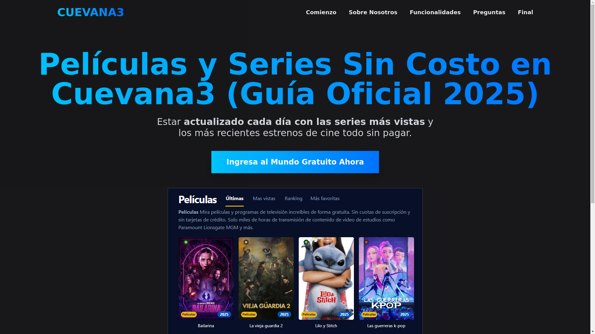 website screenshot of https://cuevana3-2yv7.pages.dev/