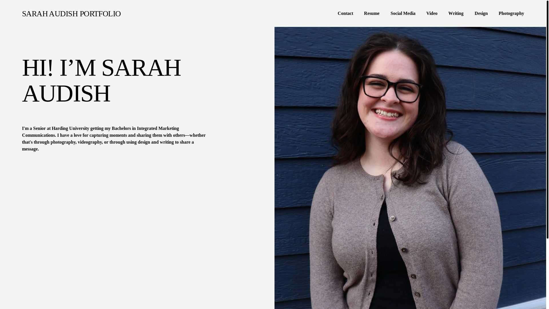 website screenshot of https://sarahaudish.com/