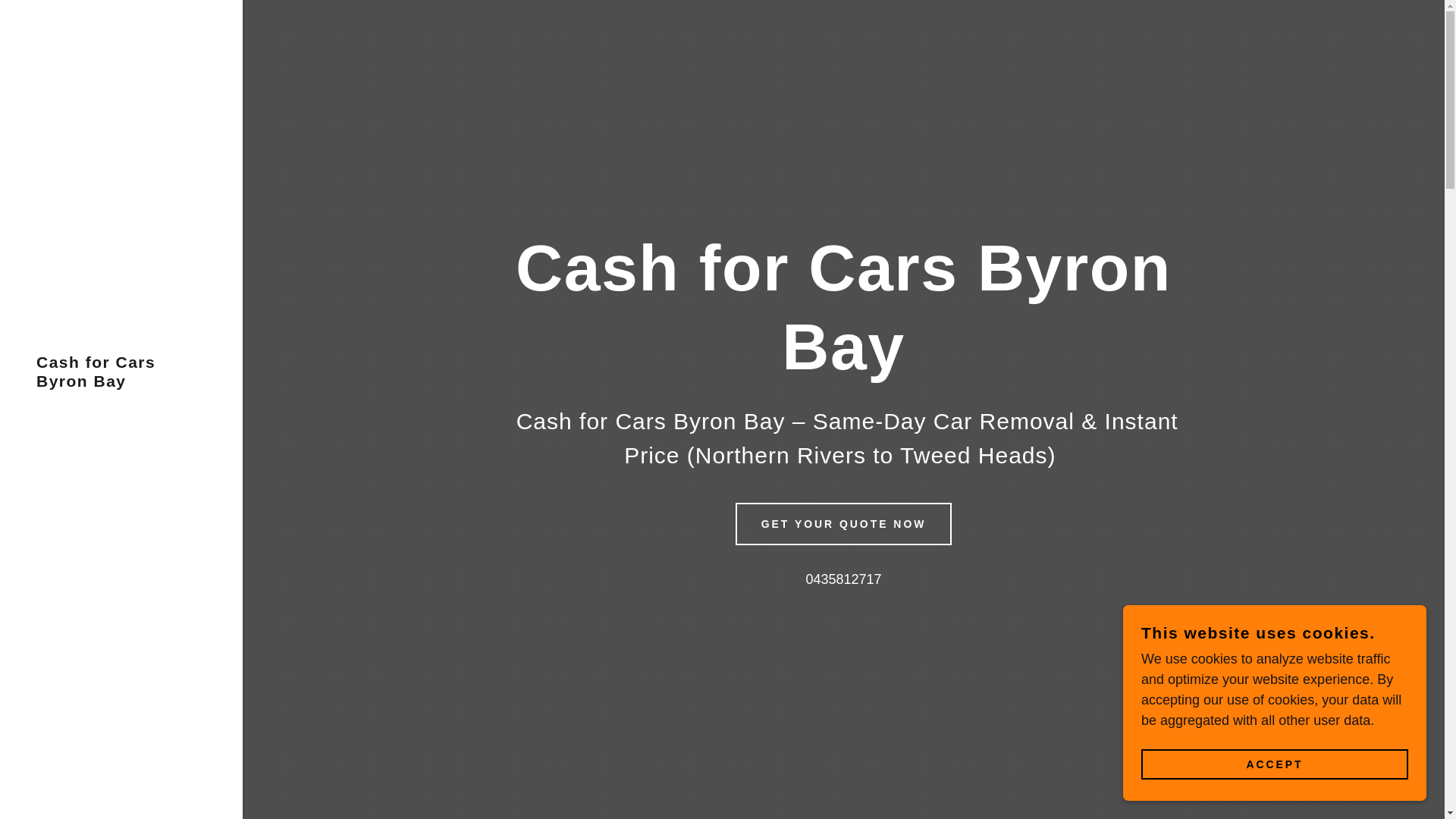 website screenshot of https://cashforcarsbyronbay.com.au/
