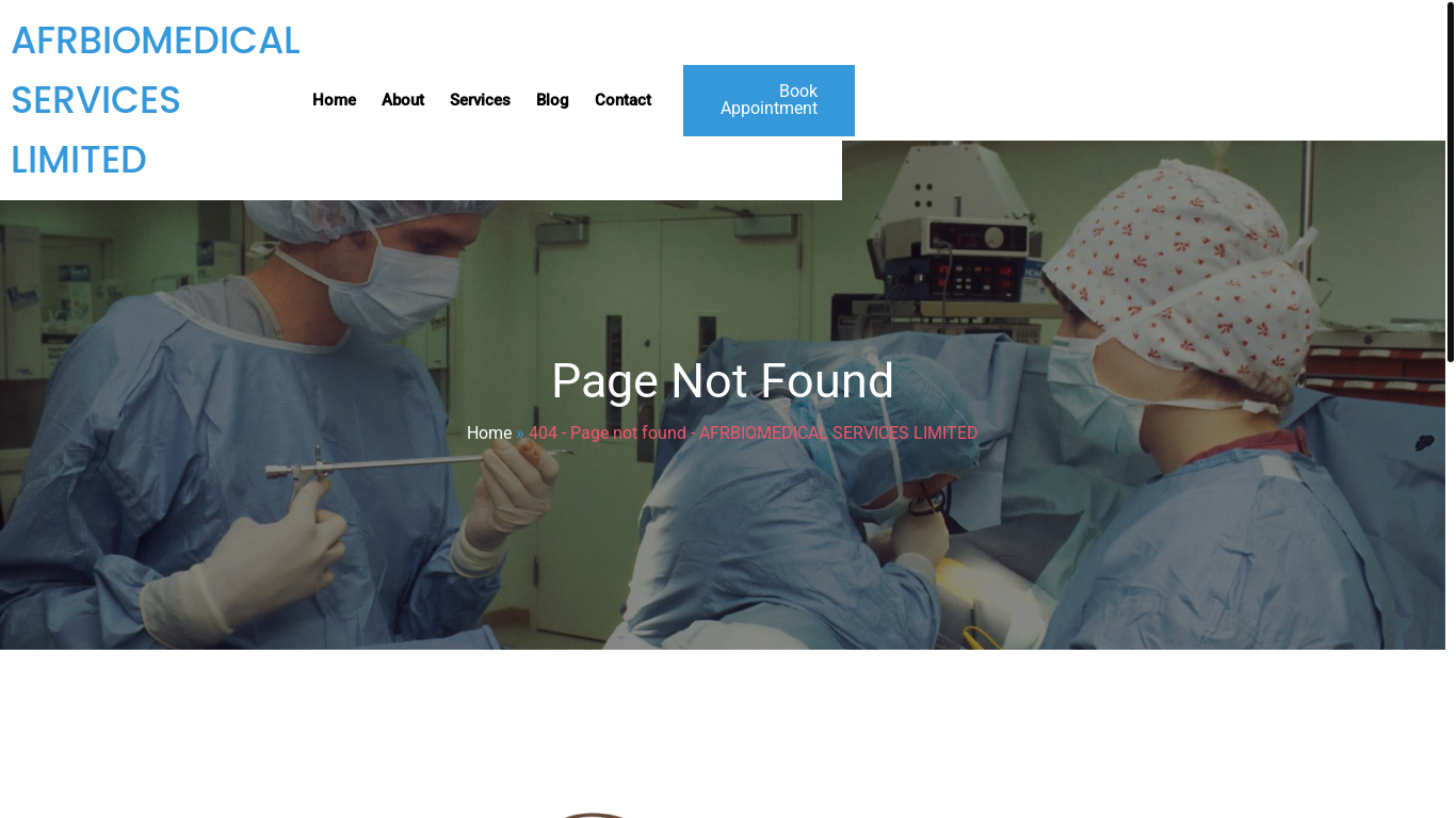 website screenshot of https://afrbiomedical.com/