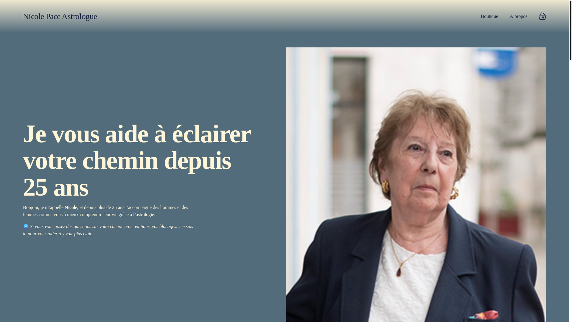 website screenshot of https://nicolepaceastrologue.fr/