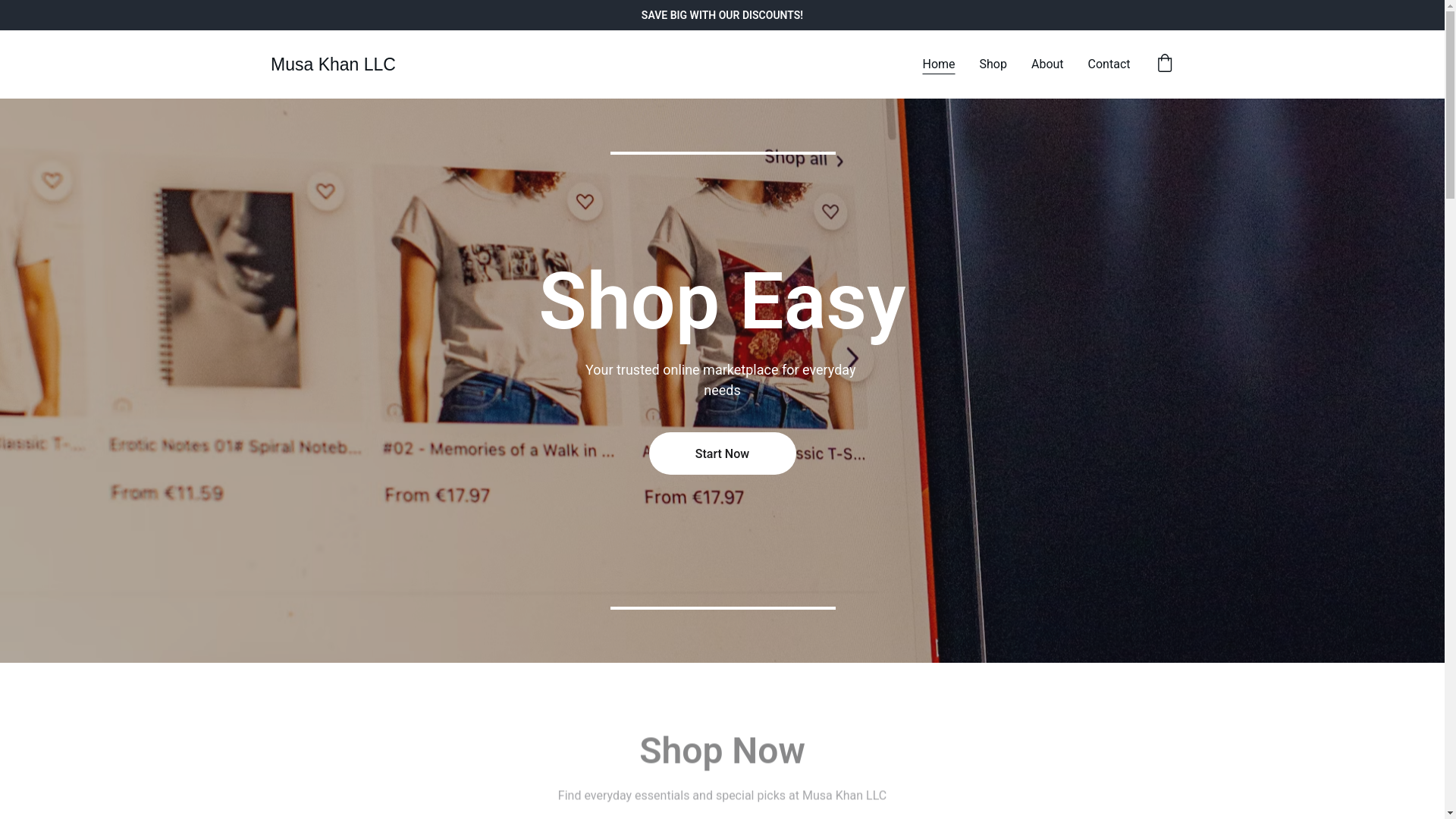 website screenshot of https://musakhanllc.store/