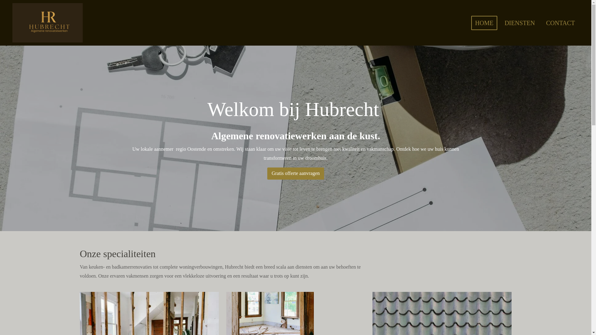 website screenshot of https://hubrechtrenovatie.com/