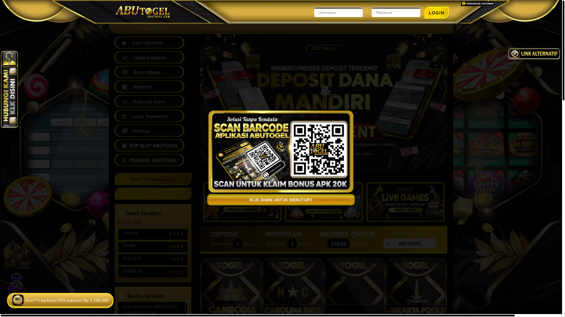 website screenshot of https://abumeledak.org/