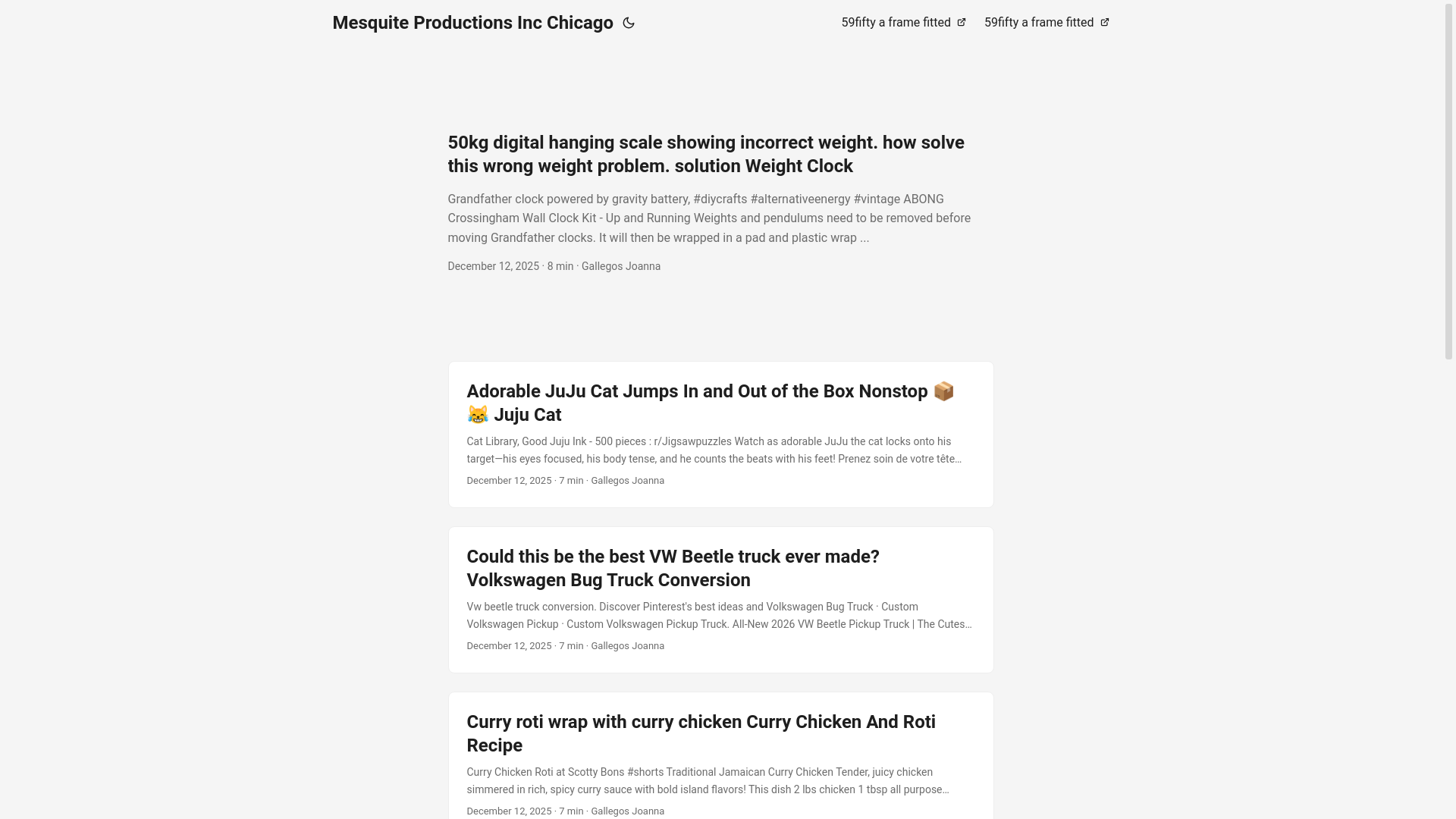 website screenshot of https://mesquiteproductionsincchicago.pages.dev/