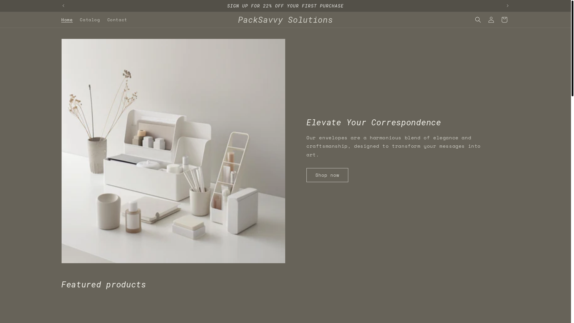 website screenshot of https://packsavvysolutions.com/