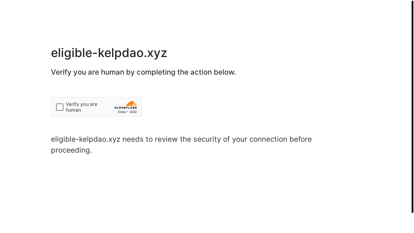 website screenshot of https://eligible-kelpdao.xyz/