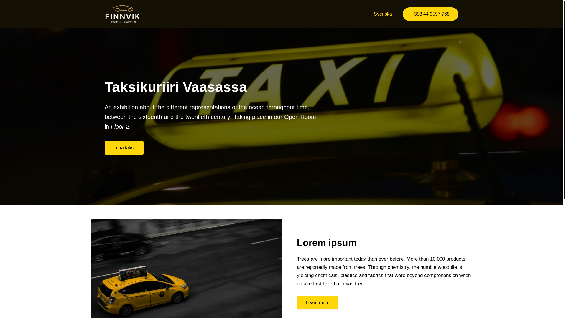 website screenshot of https://finnviktaxi.fi/