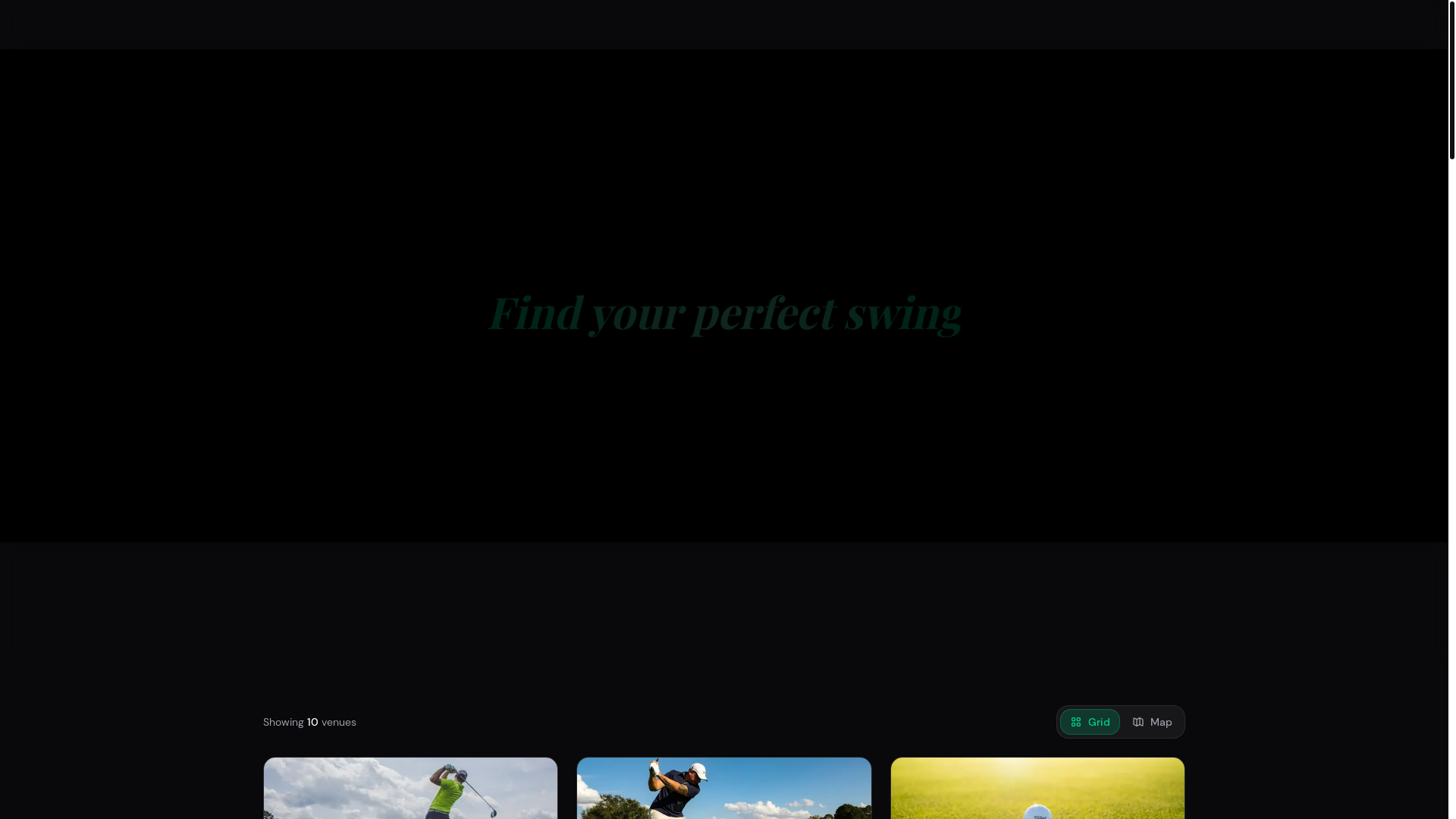 website screenshot of https://dcgolfsims.com/