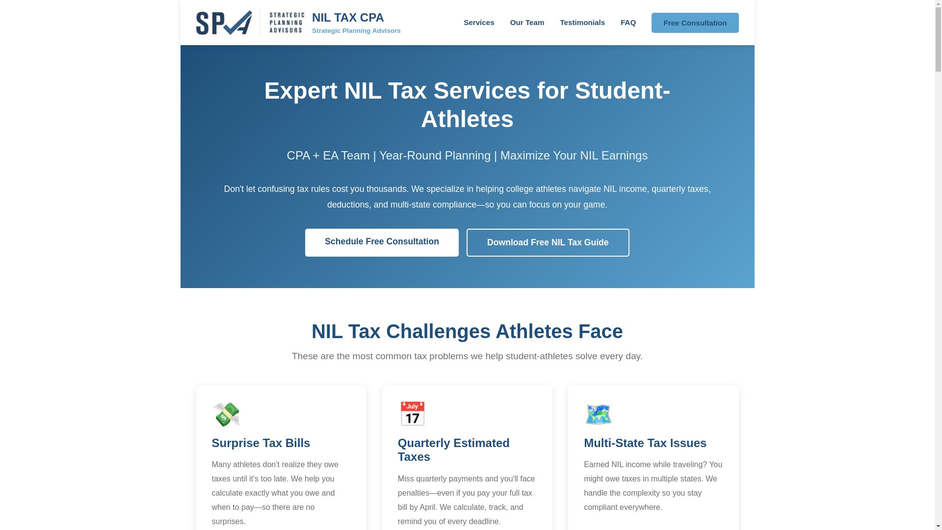 website screenshot of https://niltaxcpa.net/