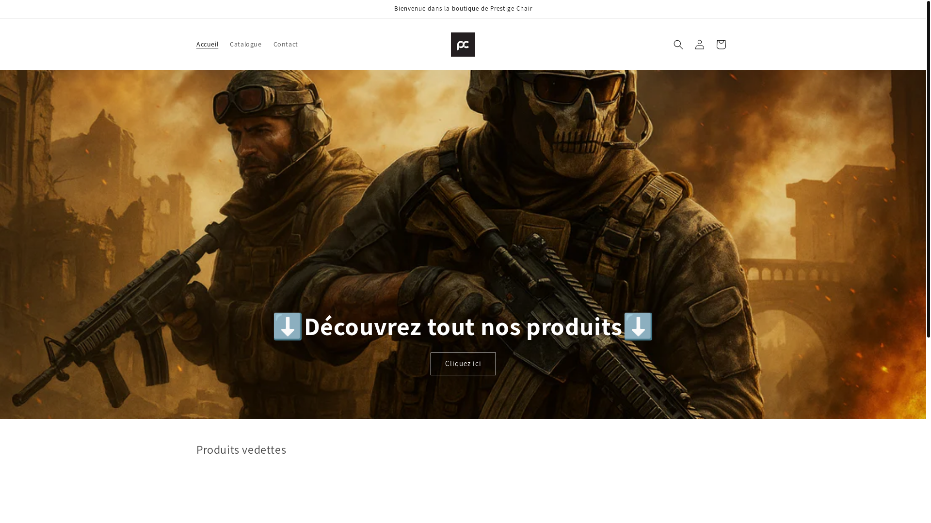 website screenshot of https://prestigechair.fr/