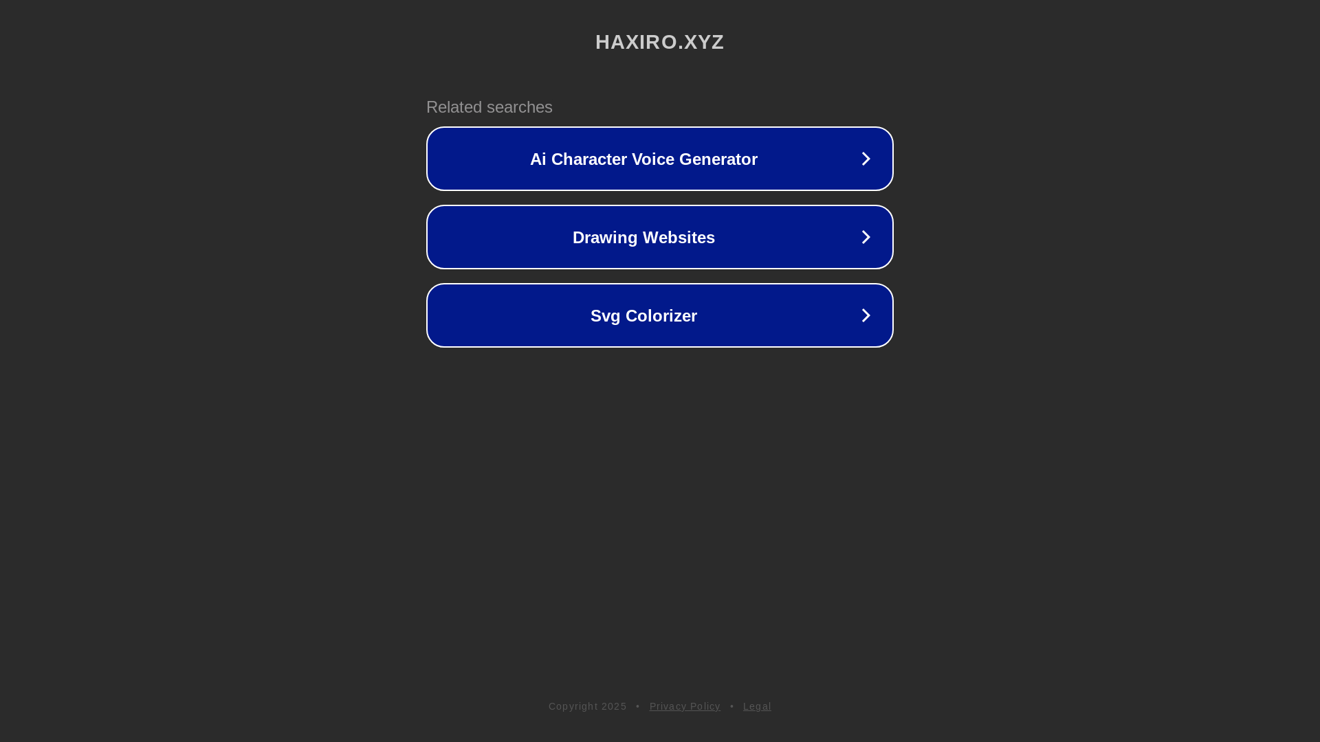 website screenshot of https://haxiro.xyz/