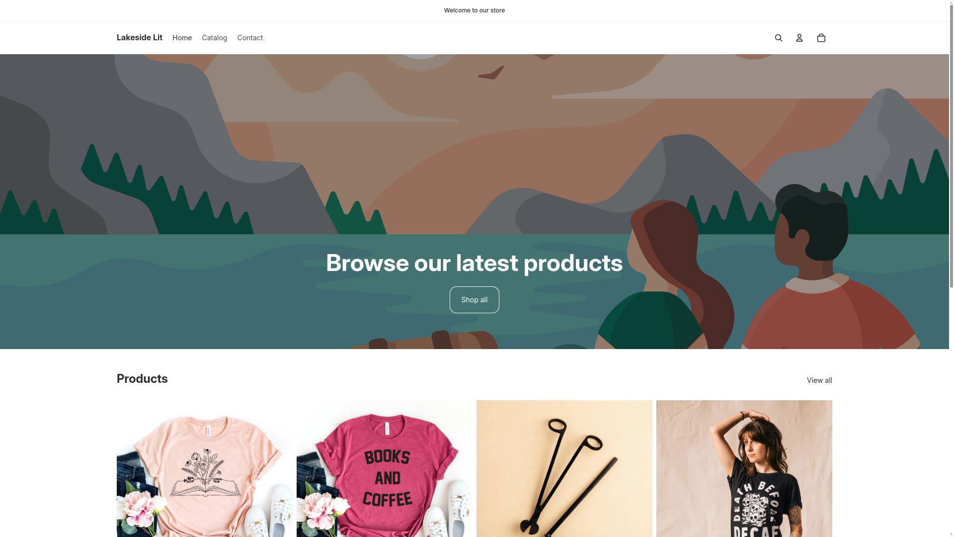 website screenshot of https://lakesidelit.com/