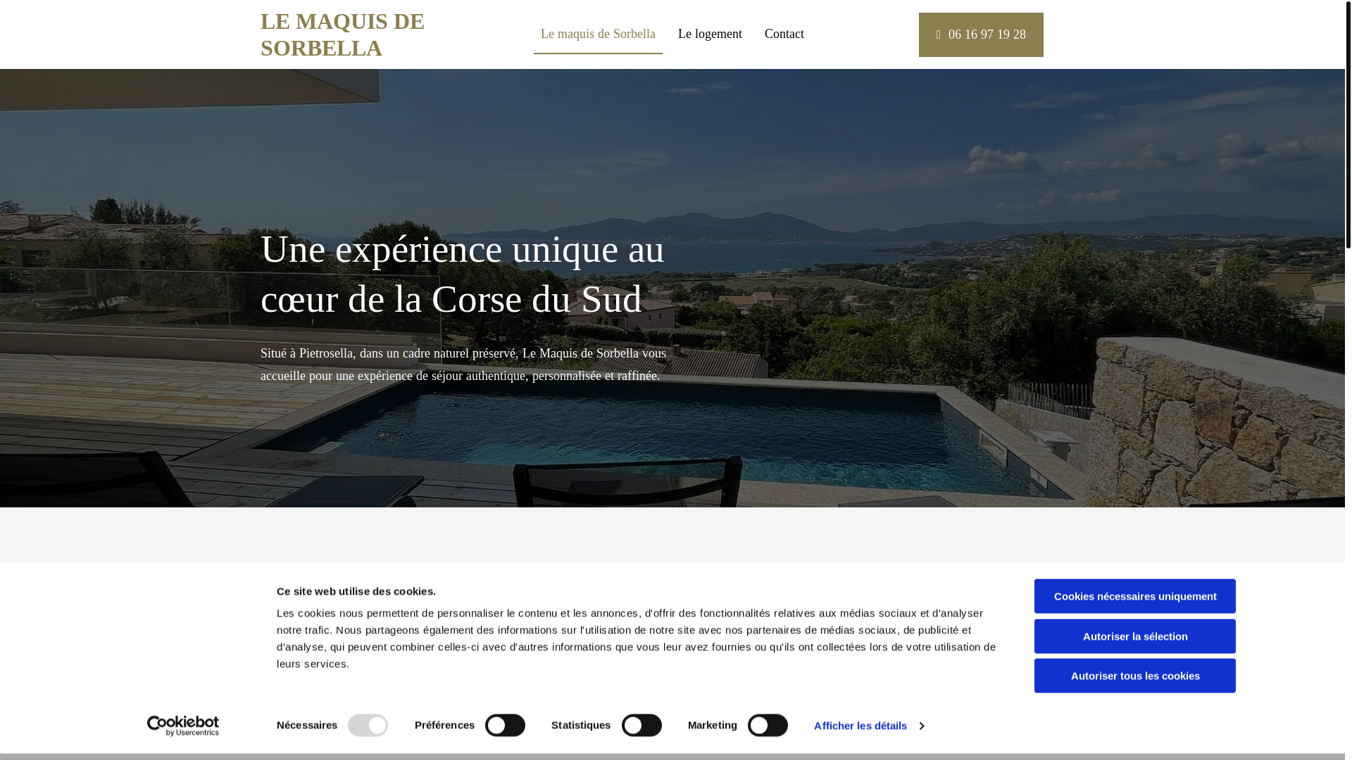website screenshot of https://lemaquisdesorbella1.fr/