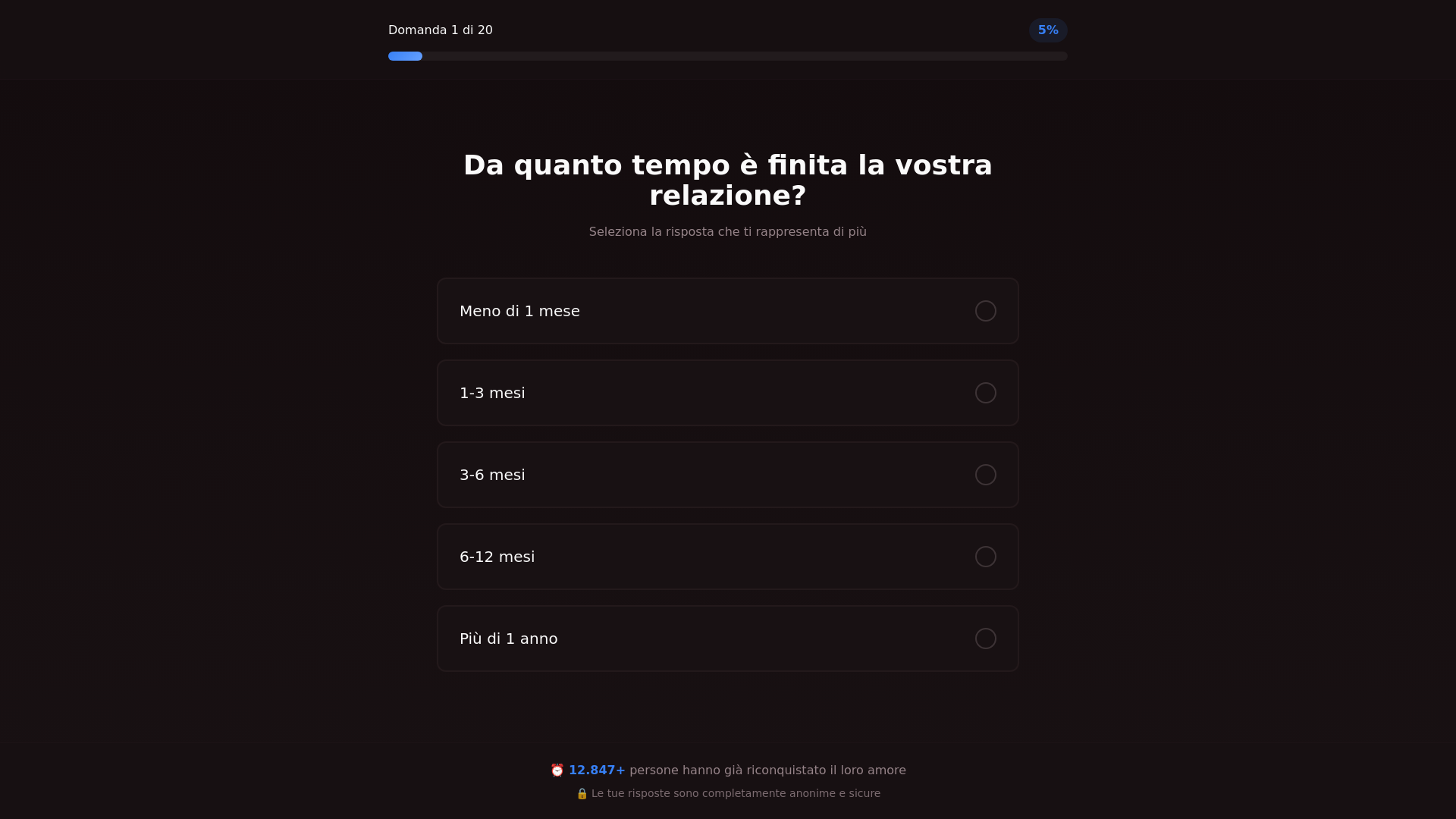website screenshot of https://aiutiamorelazioni.com/