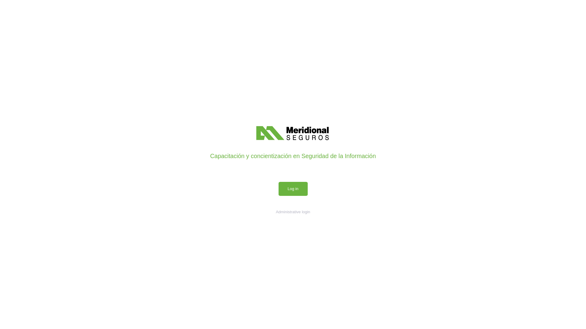 website screenshot of https://meridionalseguros.logincorporate.com