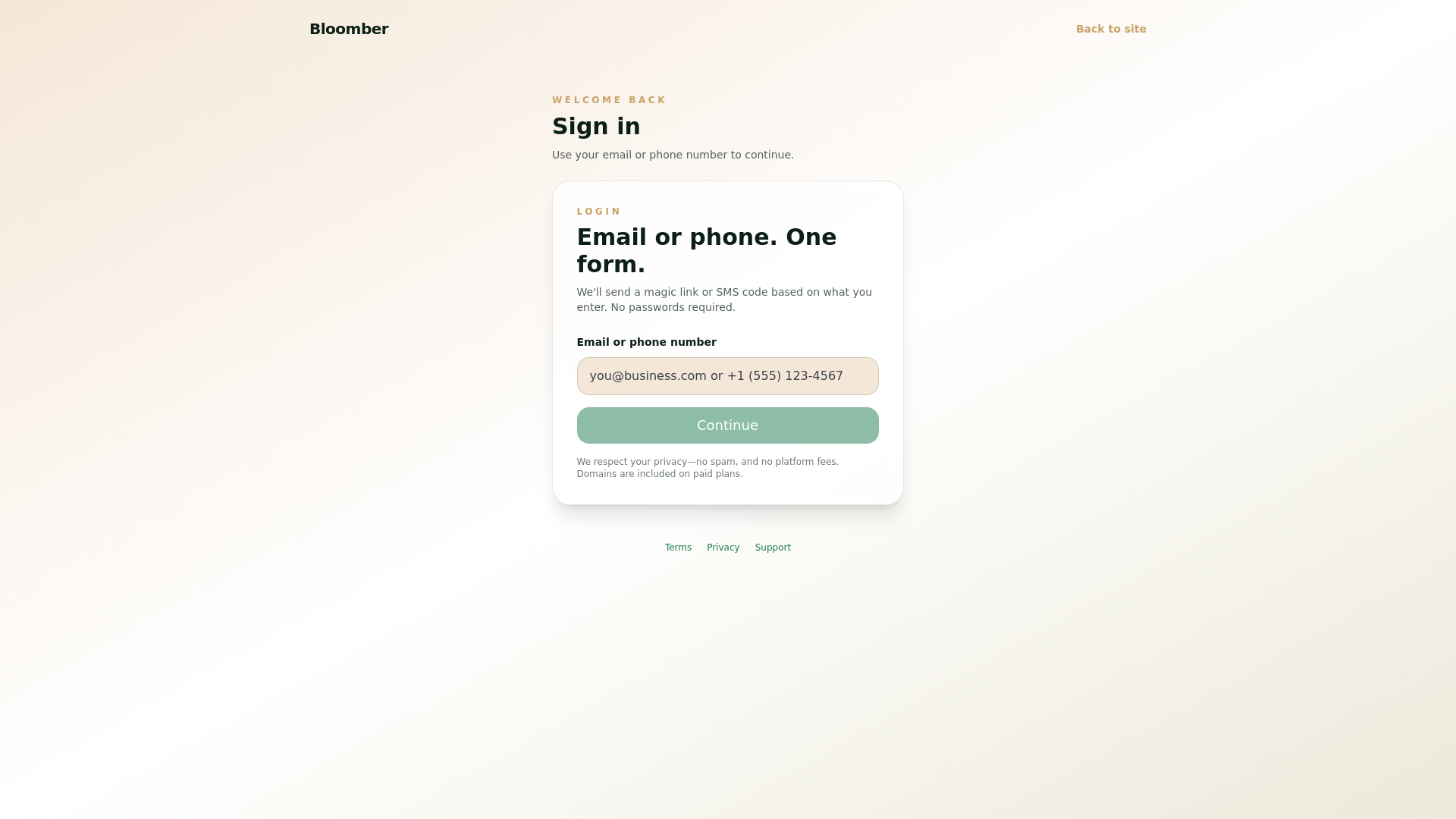 website screenshot of https://bloomber-dev.pages.dev/