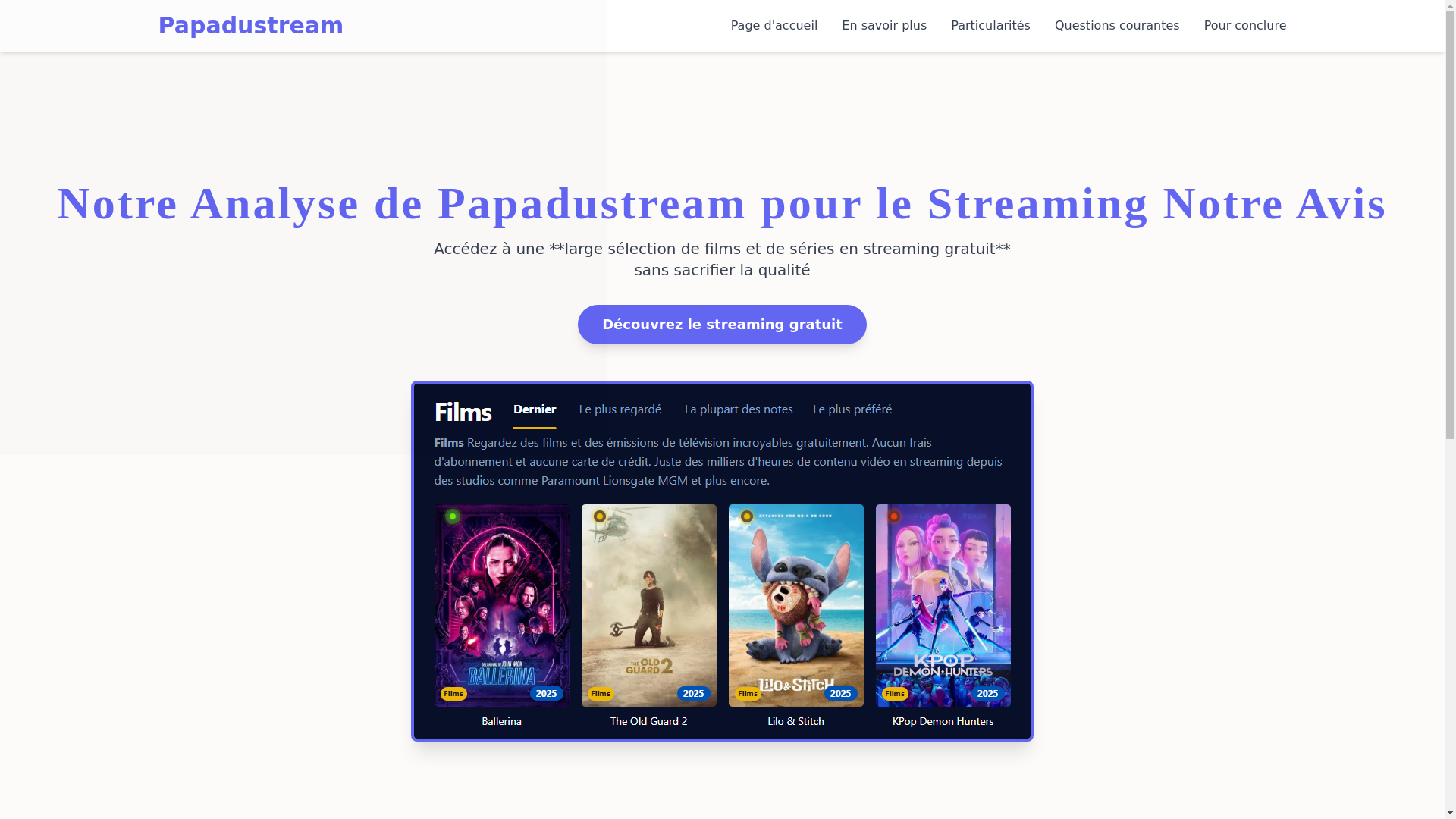 website screenshot of https://papadustream-84z0.pages.dev/
