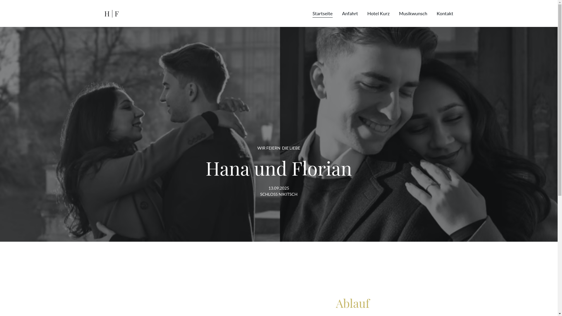 website screenshot of https://hanaundflorian.com/