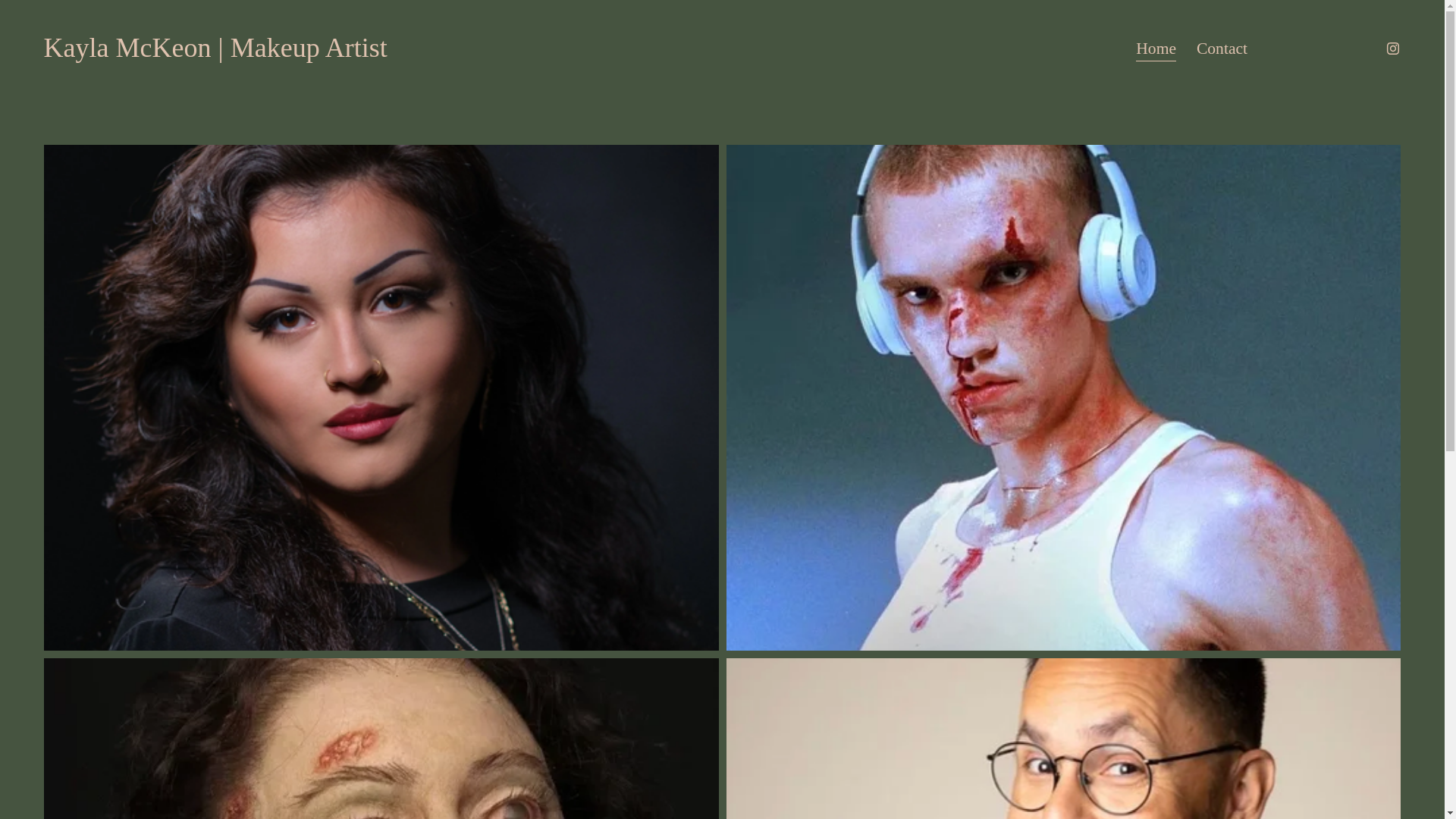 website screenshot of https://kaylamckeonmakeup.com/