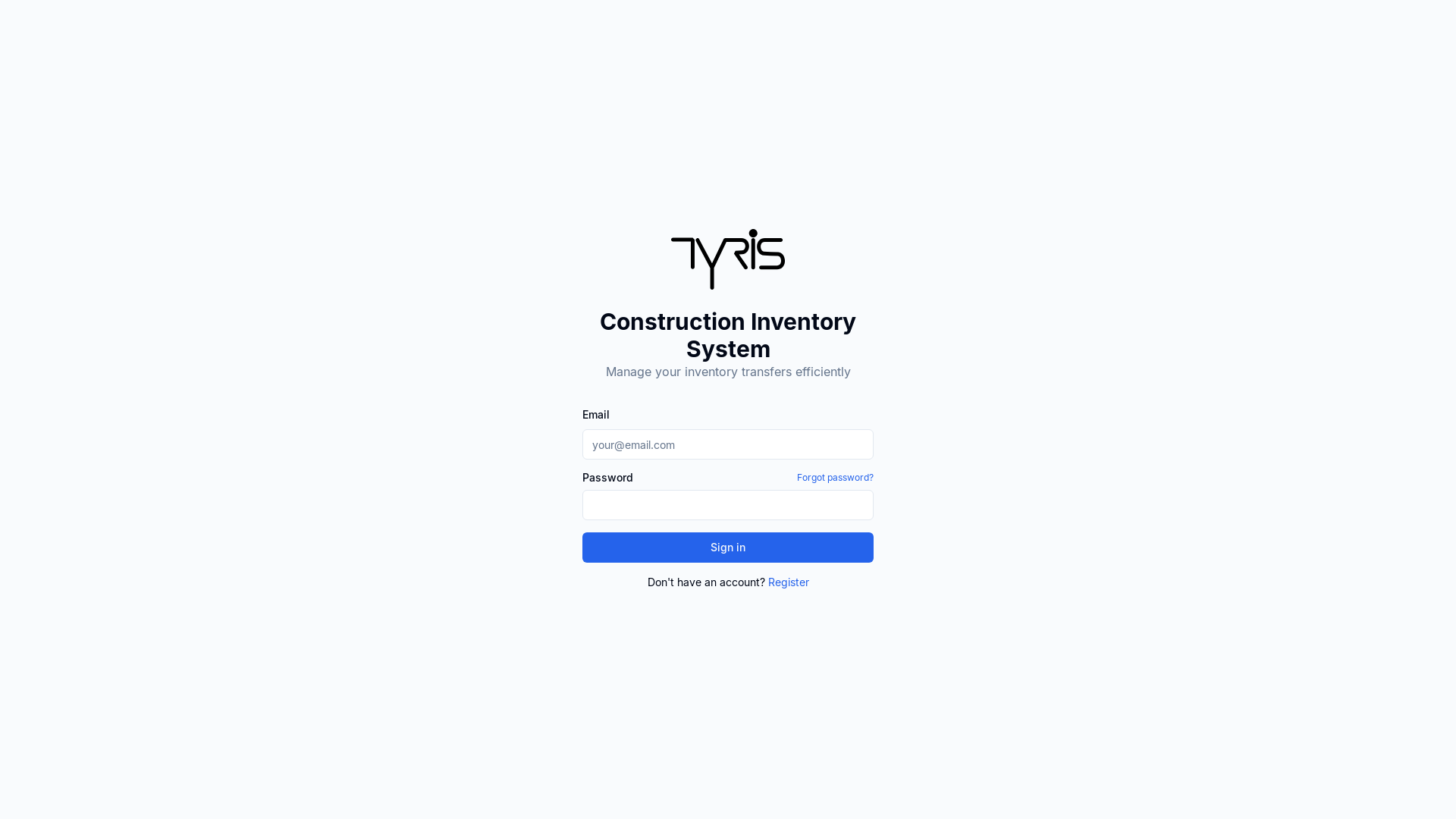 website screenshot of https://tyrisstores.com/