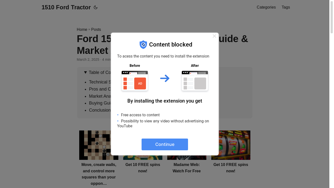 website screenshot of https://1510-ford-tractor.pages.dev/