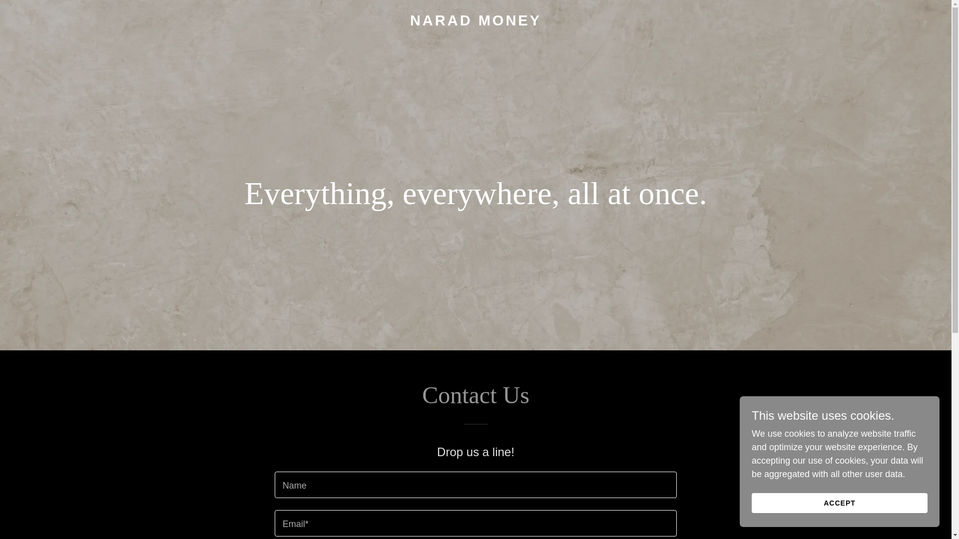website screenshot of https://narad.money/