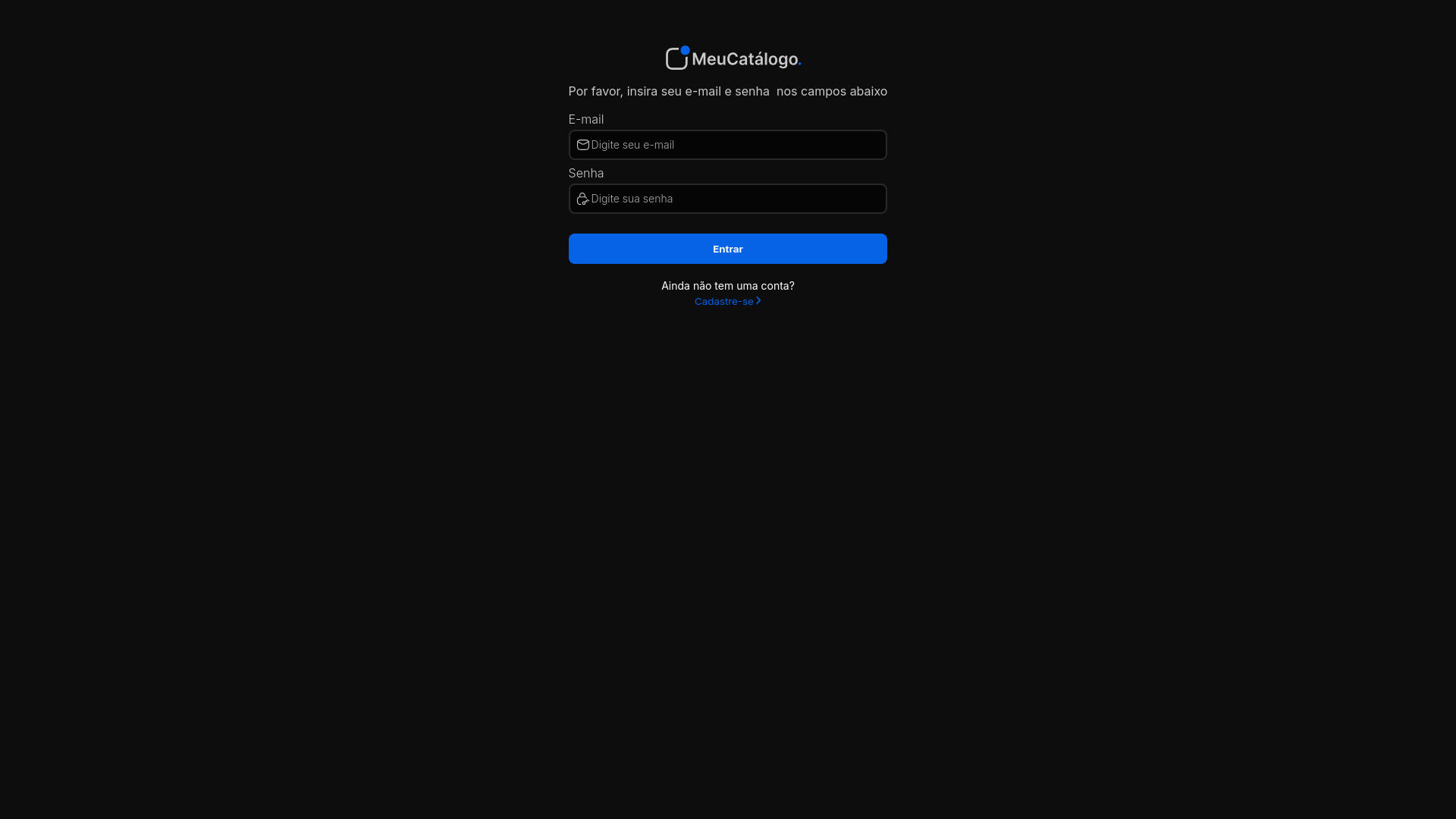 website screenshot of https://painelmeucatalogo.pages.dev/