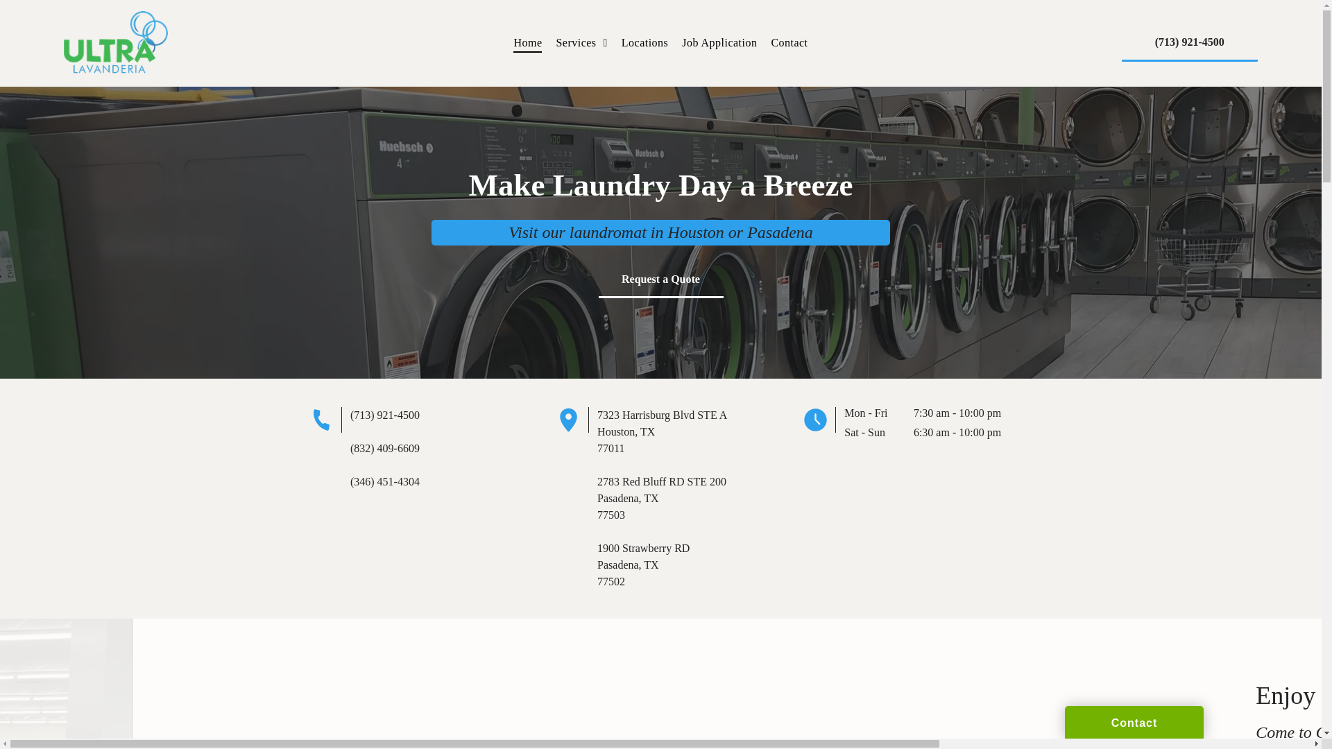 website screenshot of https://ultralavanderiaco.com/