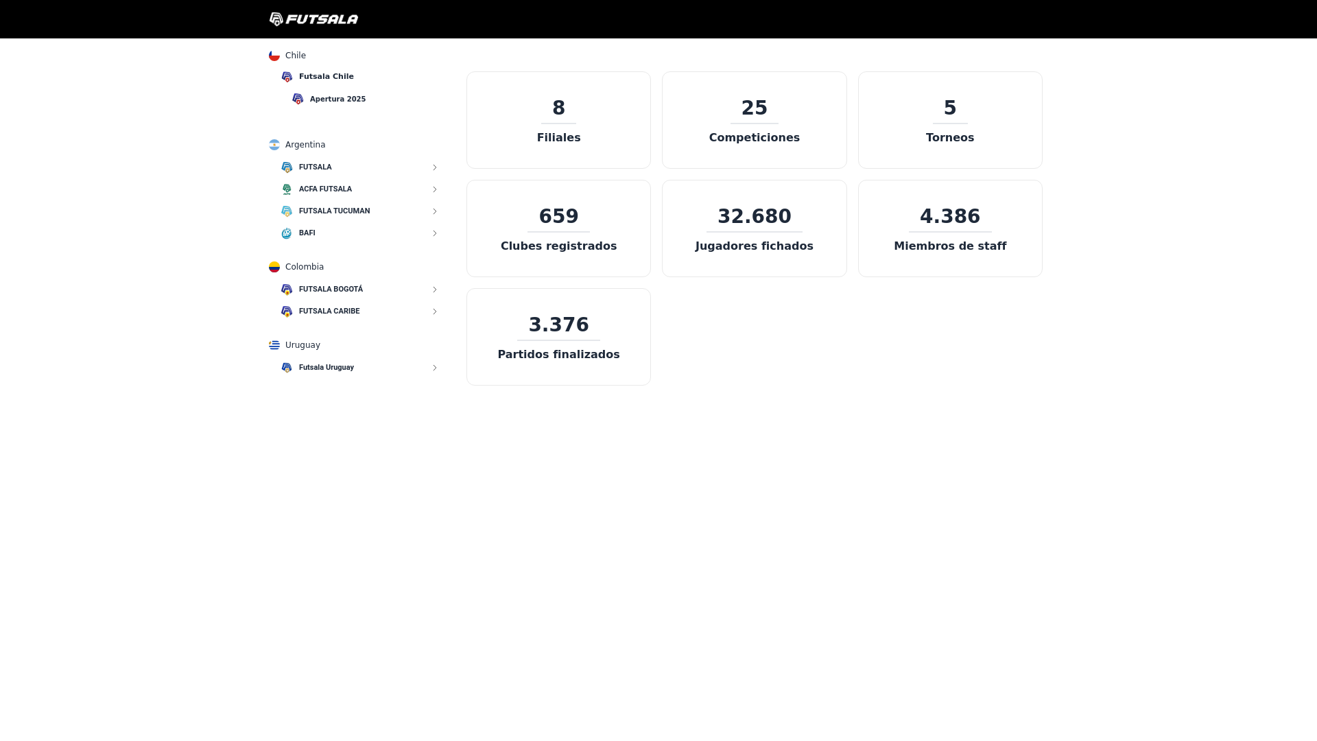 website screenshot of https://futsala.cl/