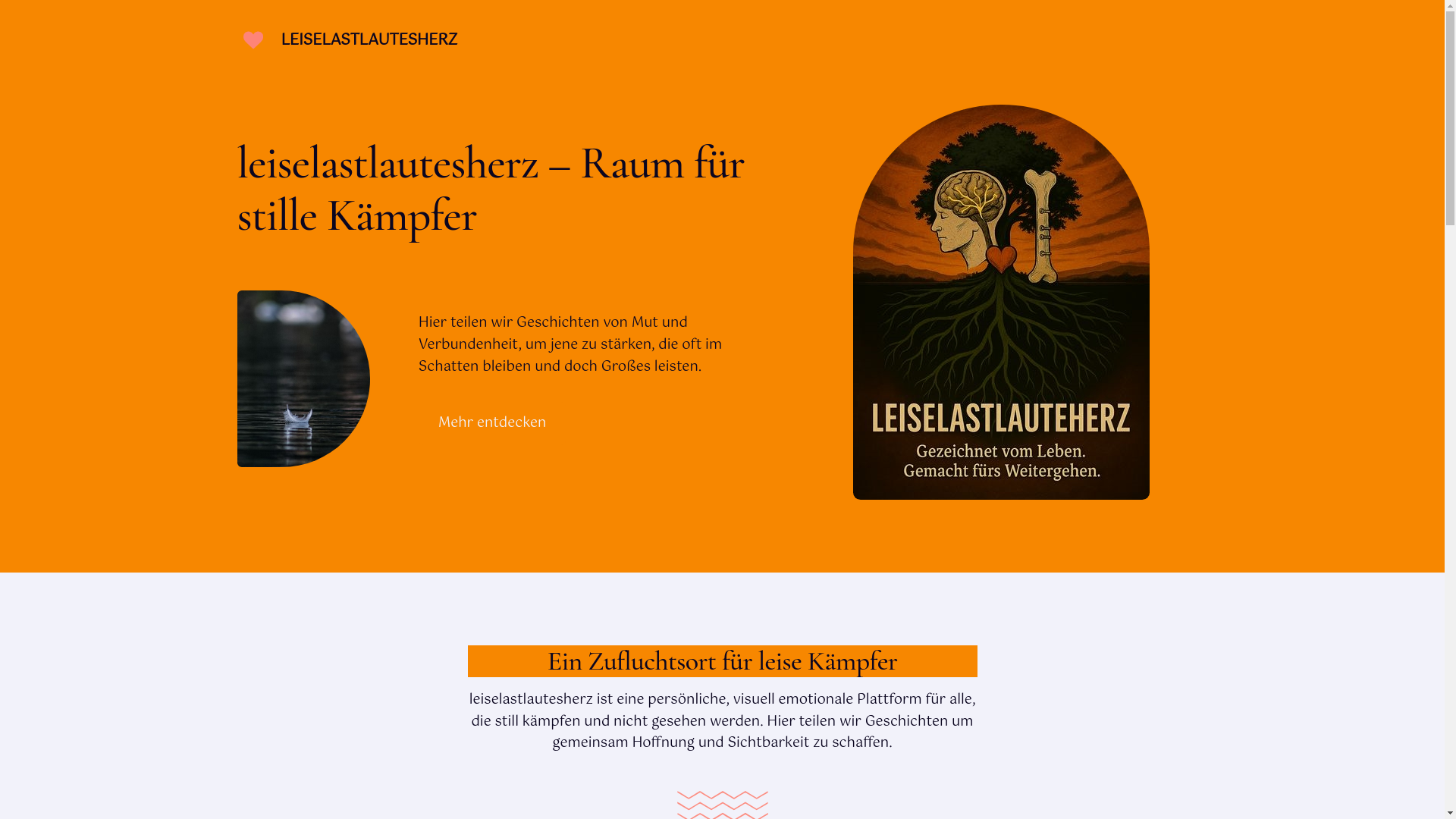 website screenshot of https://leiselastlautesherz.com/