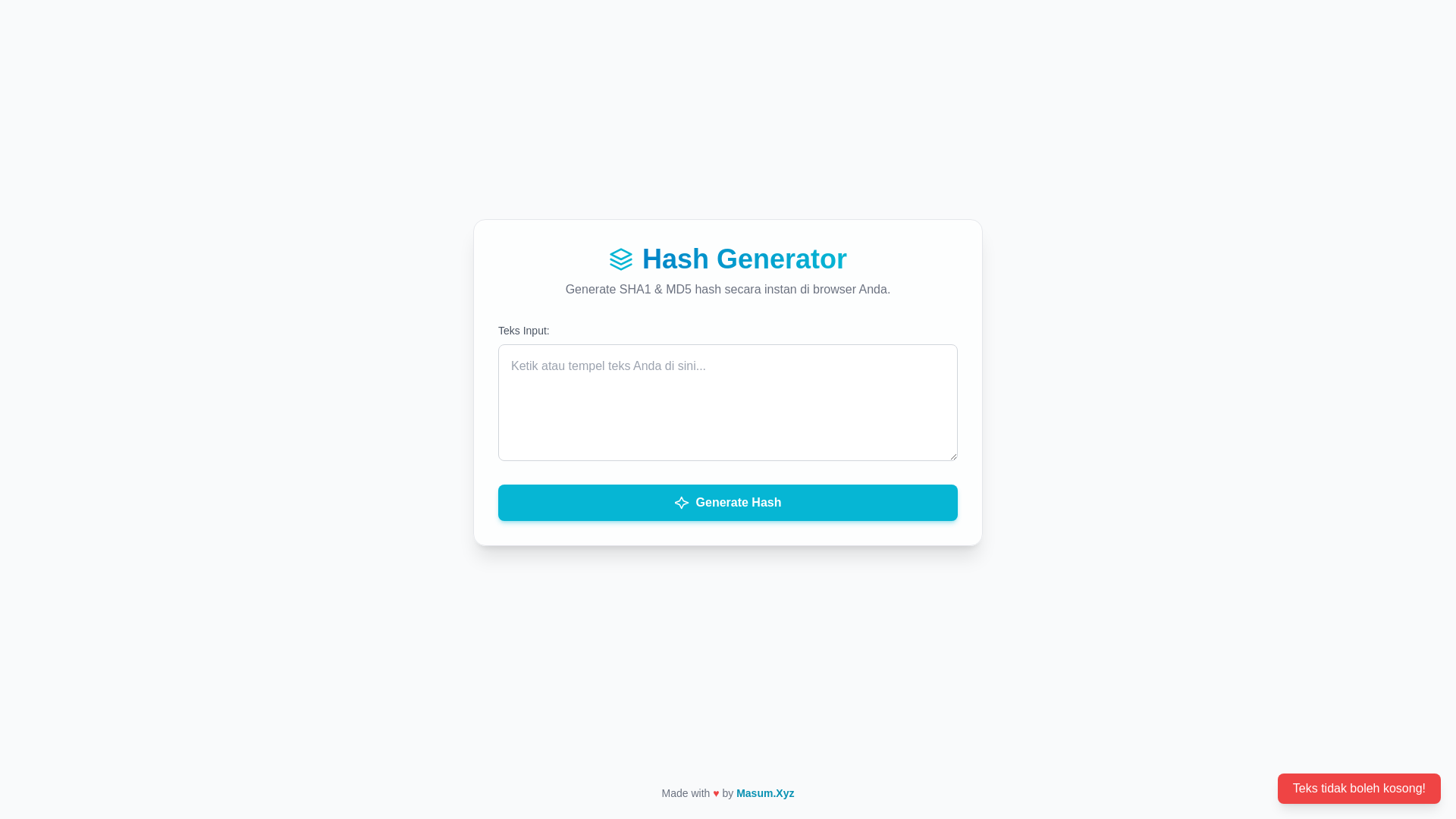 website screenshot of https://hash-generator-1ut.pages.dev/