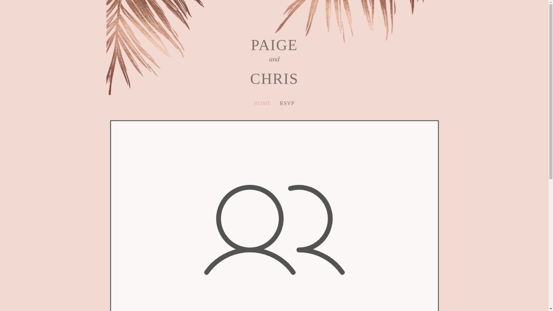 website screenshot of https://paigeandchris.wedding/