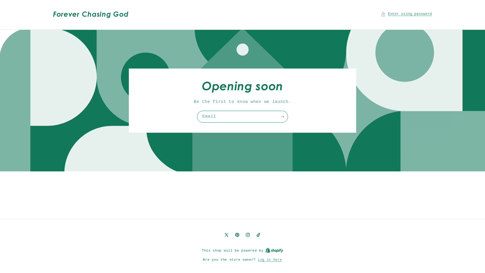 website screenshot of https://foreverchasinggod.com/