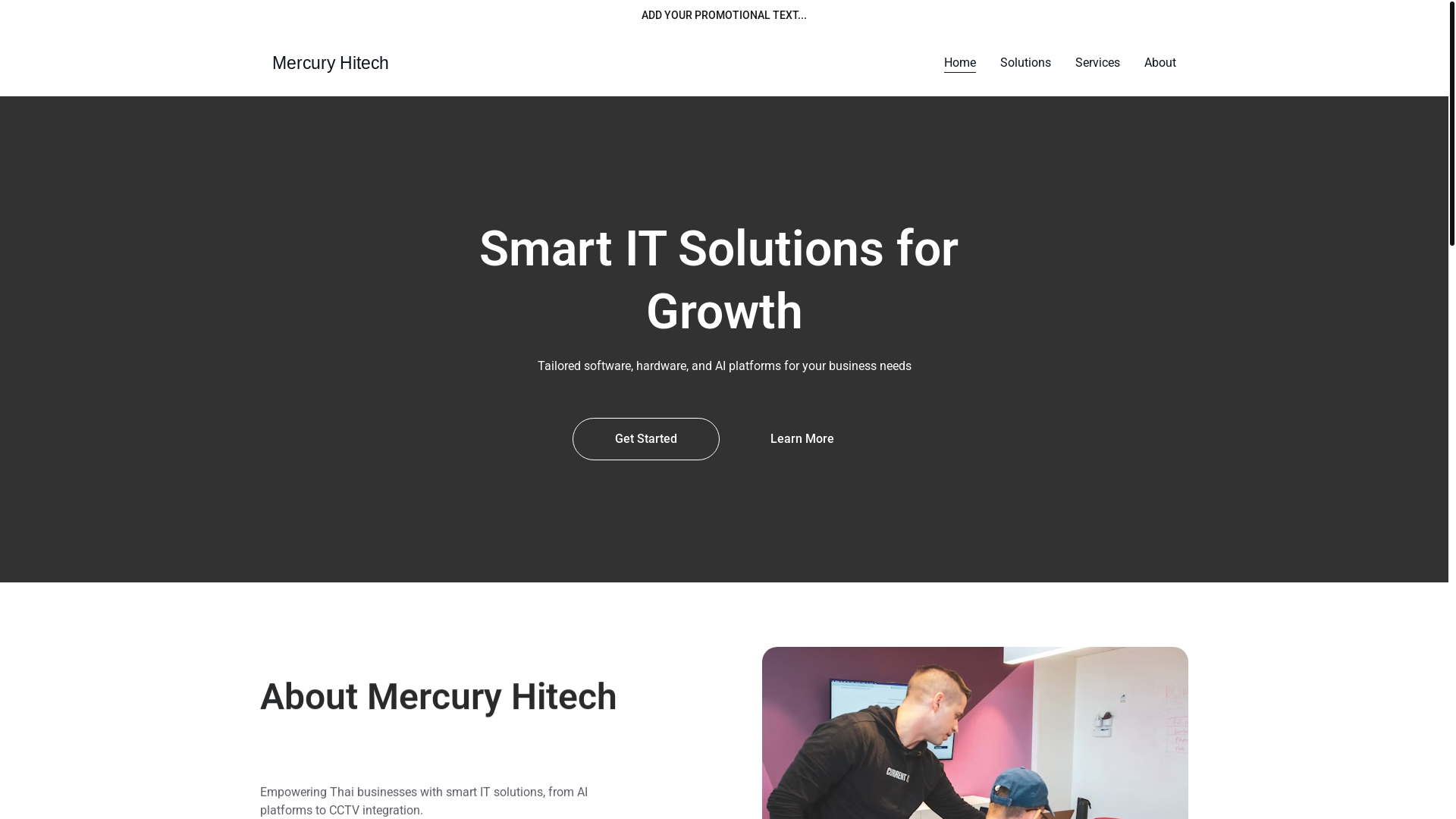 website screenshot of https://mercuryhitech-th.online/