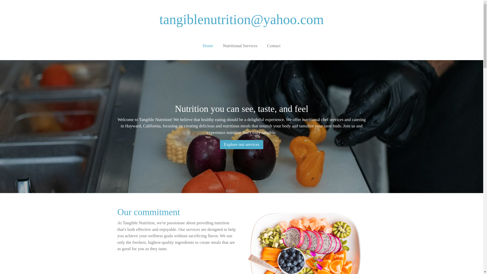 website screenshot of https://tangiblenutrition.com/