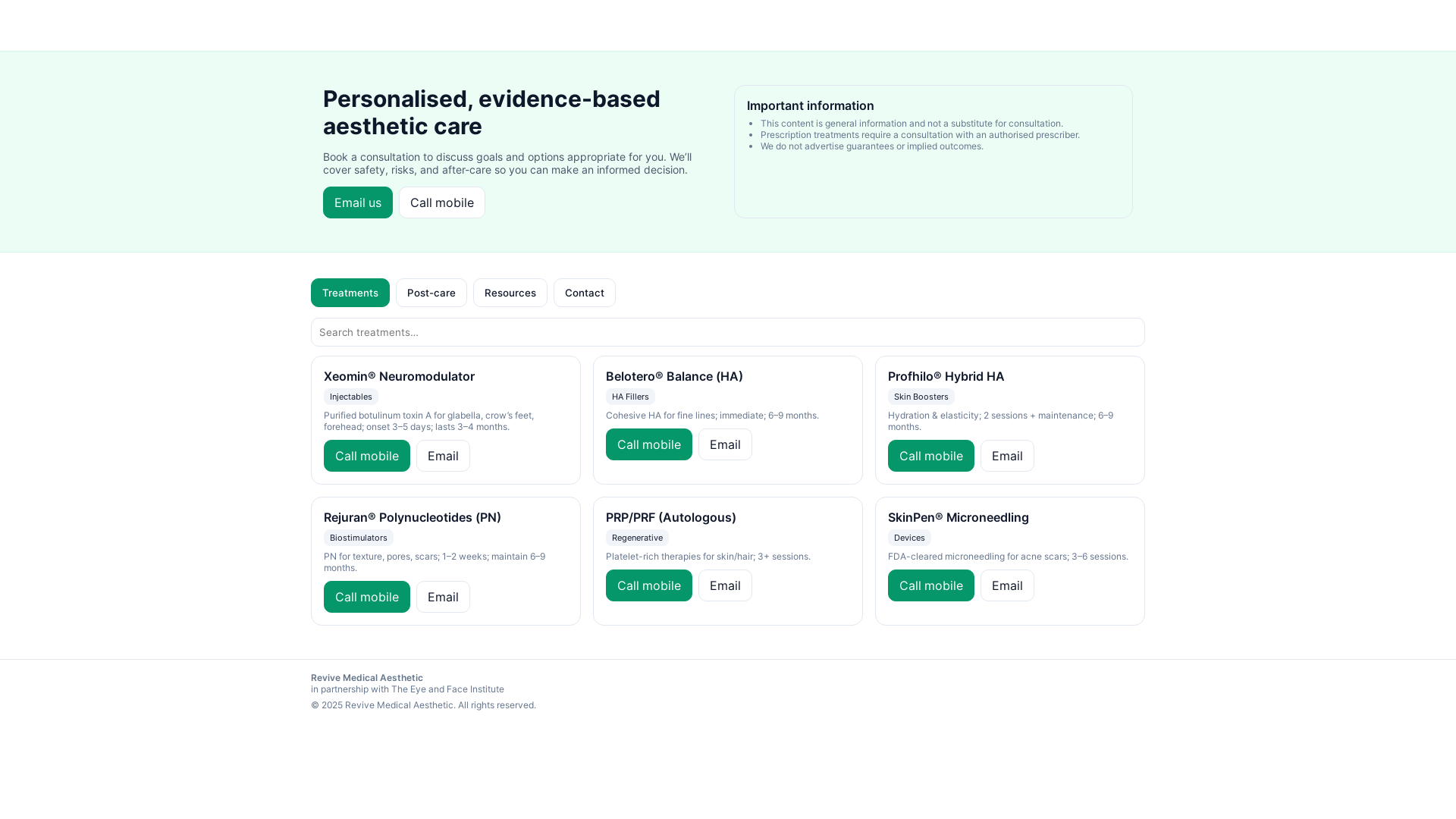 website screenshot of https://revive-eez.pages.dev/