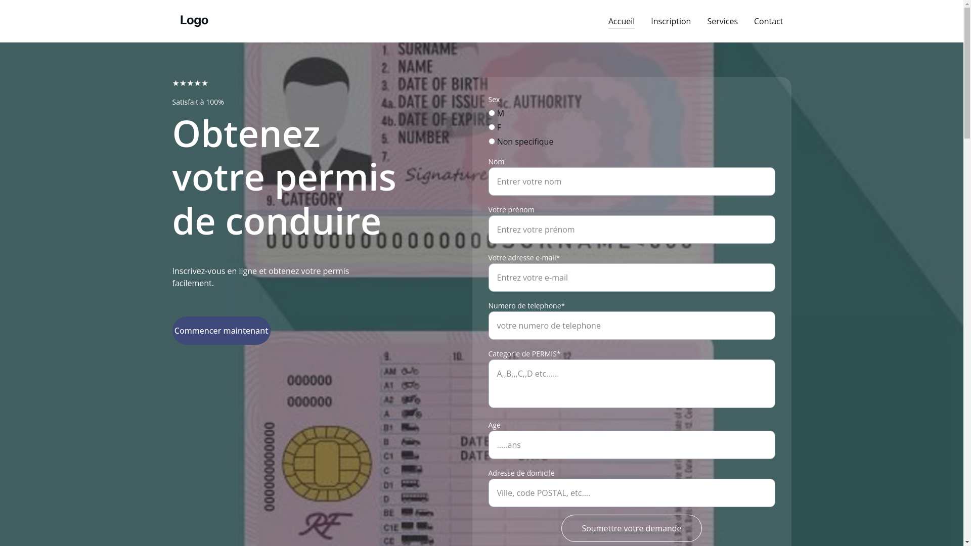 website screenshot of https://votrepermis.cloud/