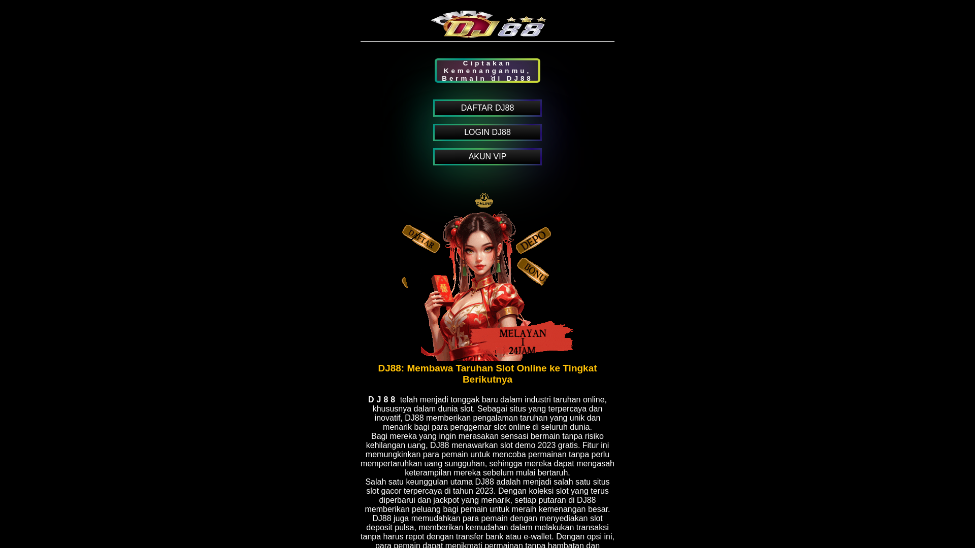 website screenshot of https://dj88alpa.com/