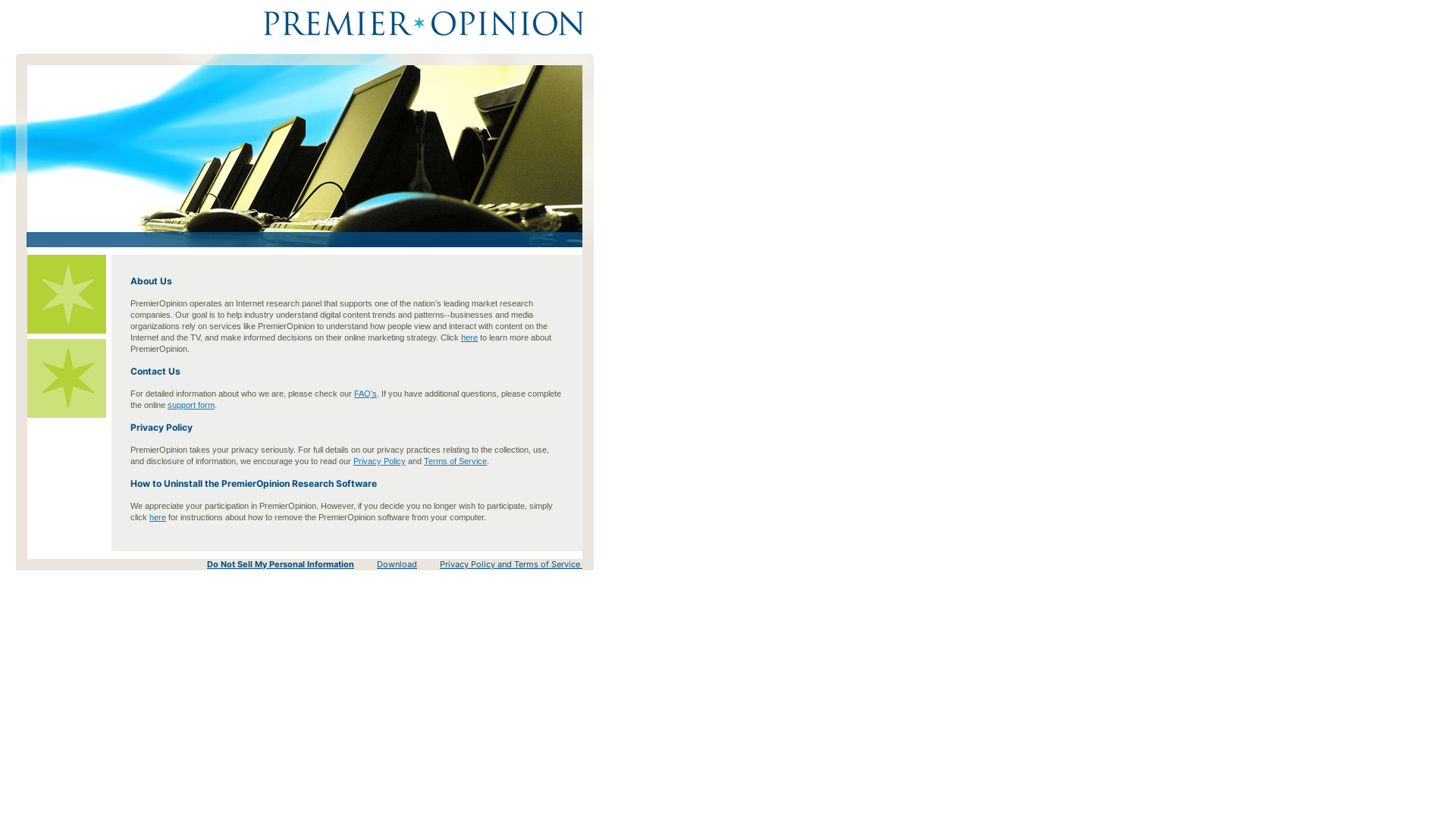 website screenshot of https://www.premieropinion.com/Tile.aspx