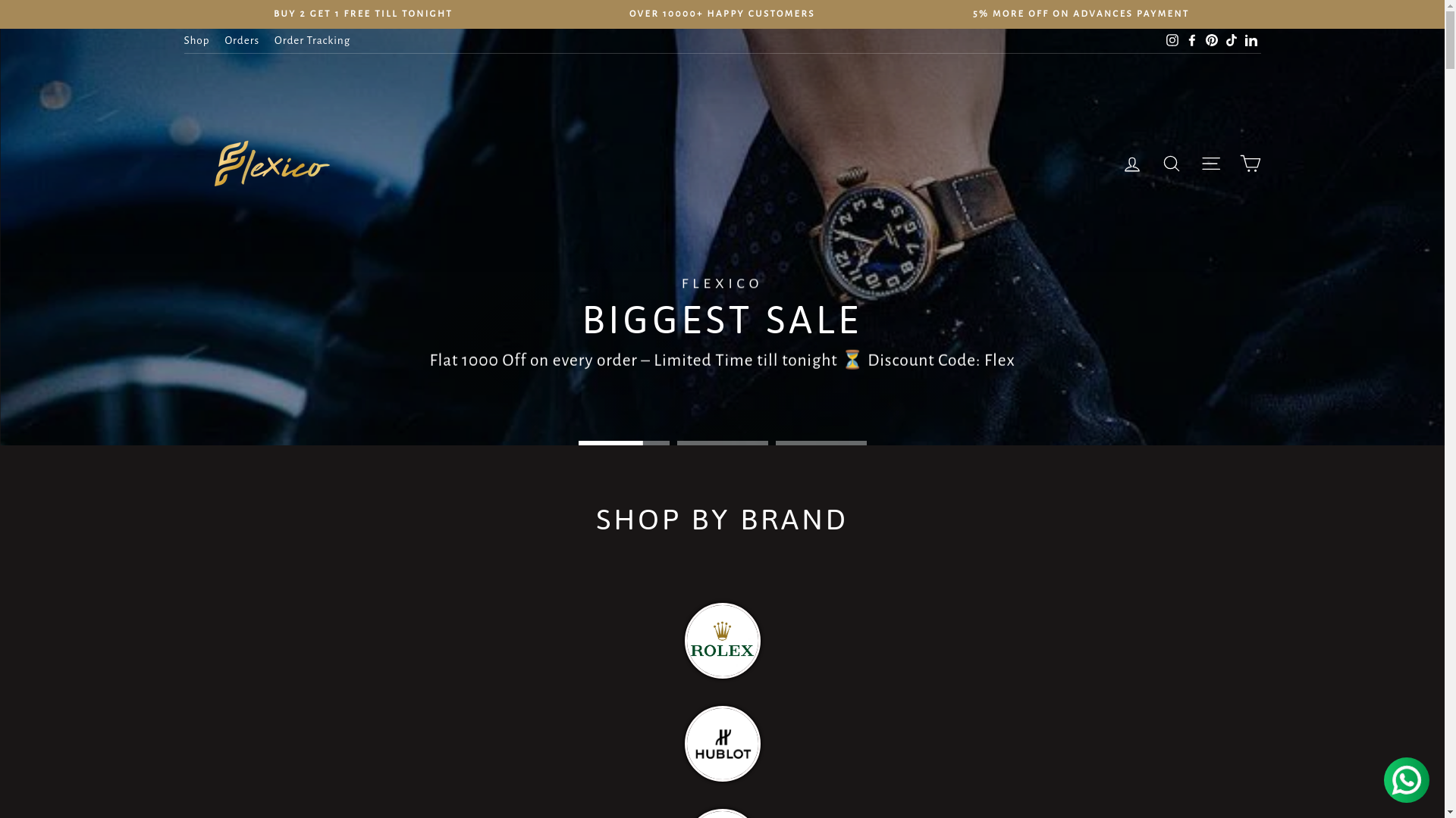 website screenshot of https://flexicowatches.com/