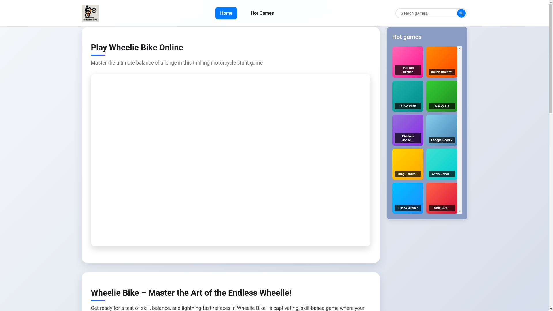 website screenshot of https://wheeliebike.pages.dev/