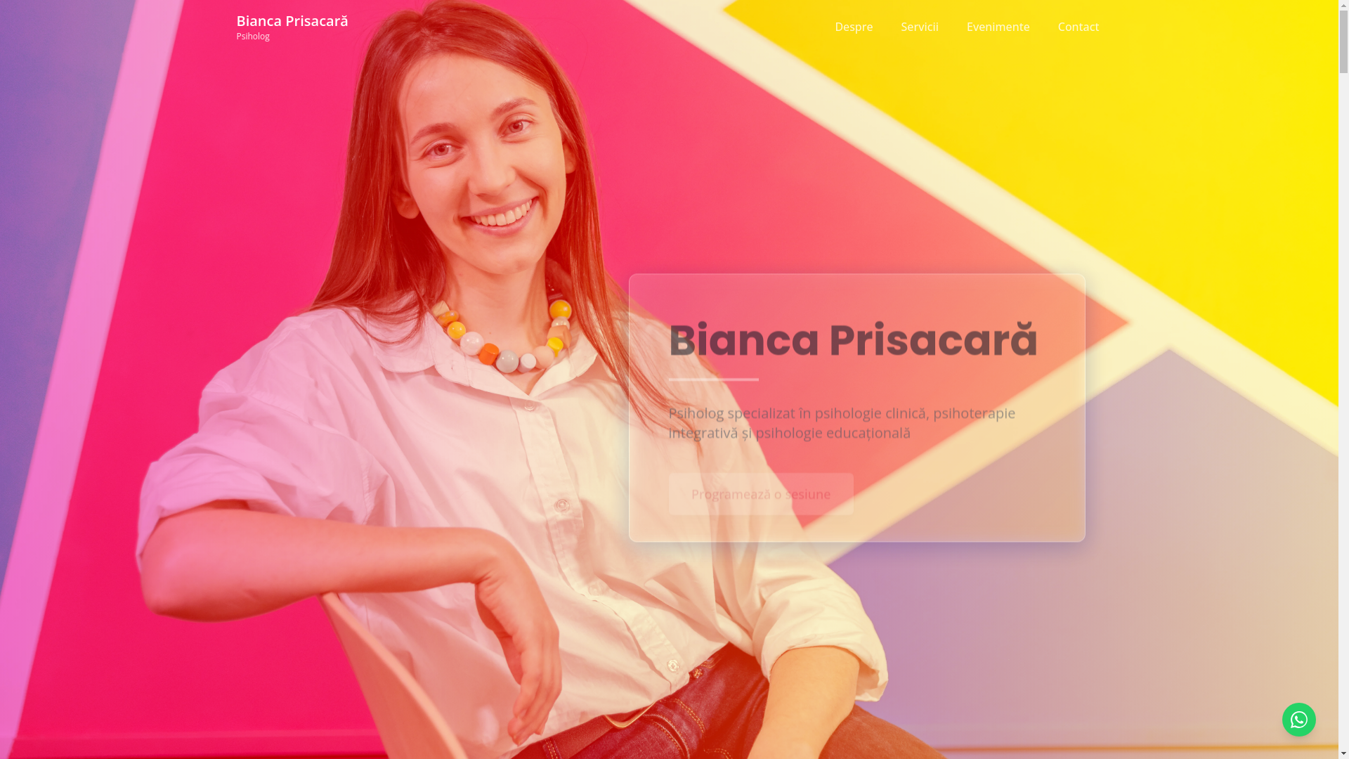 website screenshot of https://bianca-prisacara.ro/