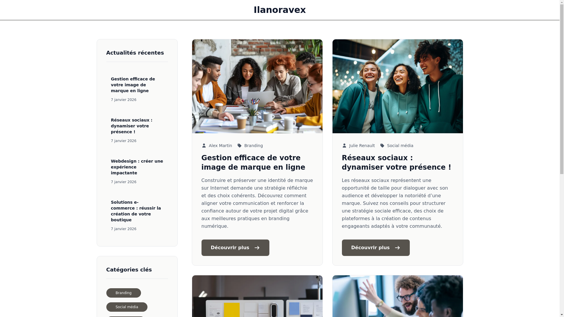 website screenshot of https://ilanoravex.world/
