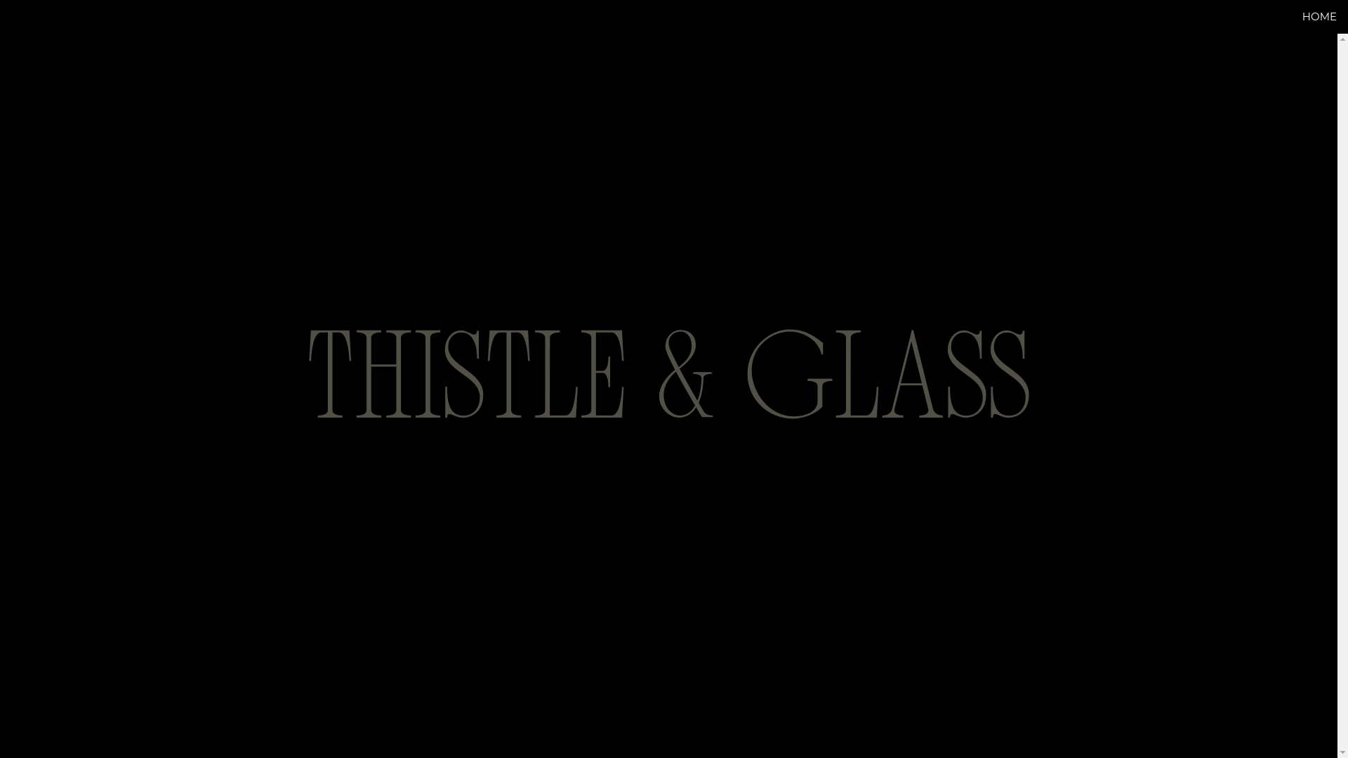 website screenshot of https://thistleandglass.com/