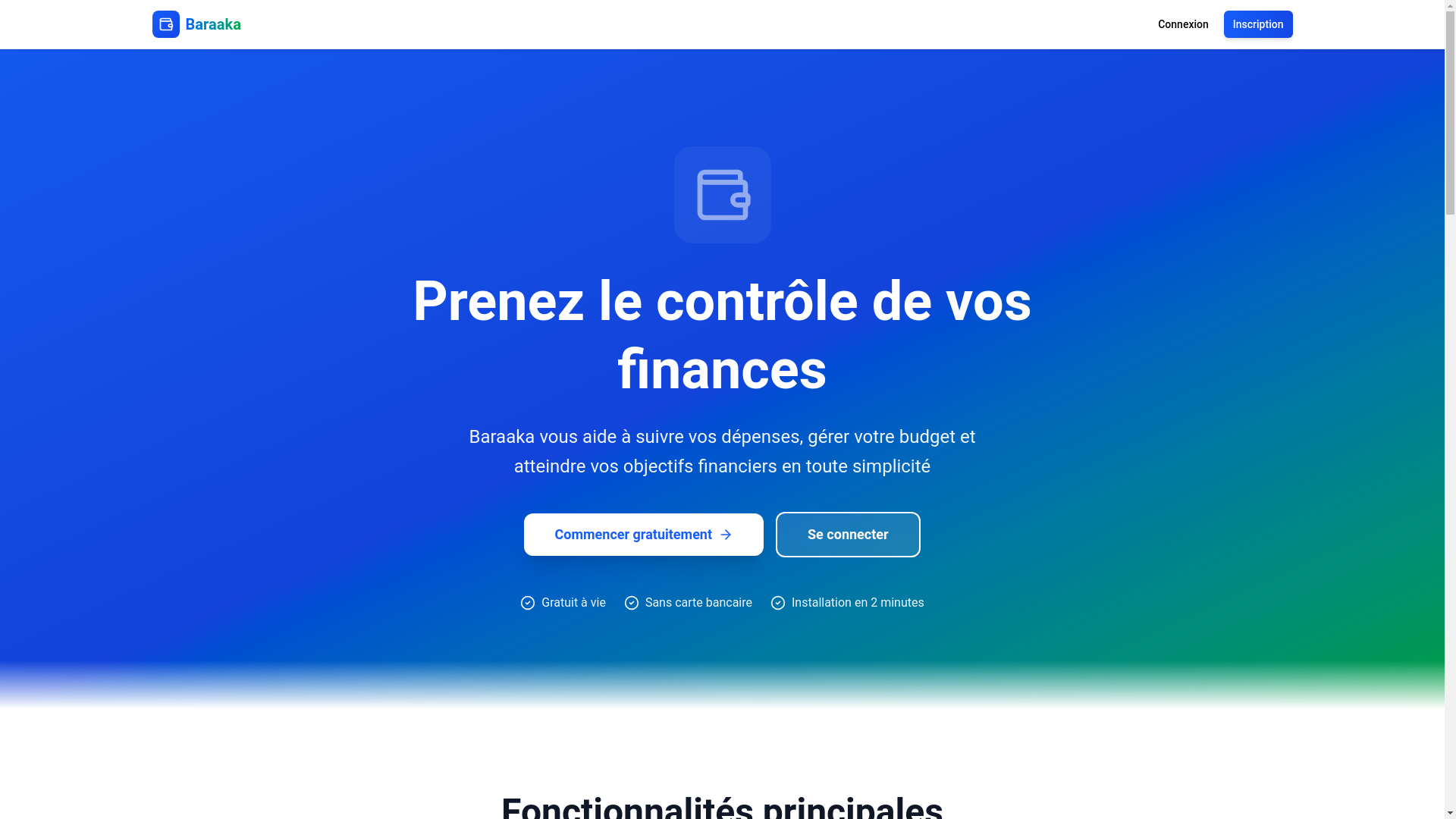 website screenshot of https://baraaka.store/