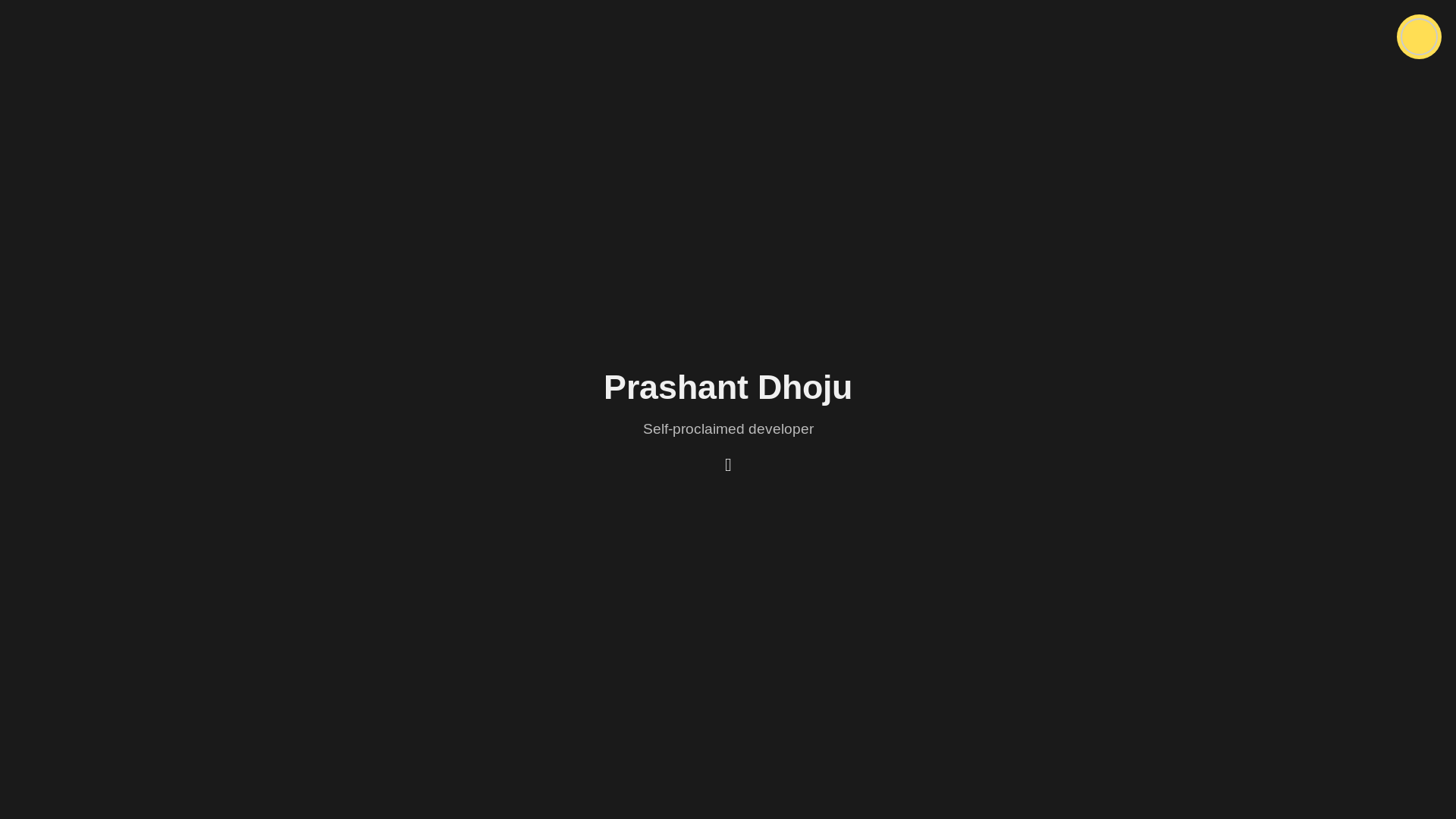 website screenshot of https://prashant-dhoju.me/
