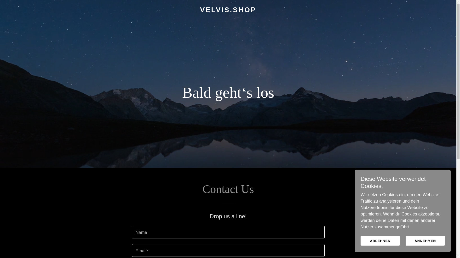 website screenshot of https://velvis.shop/