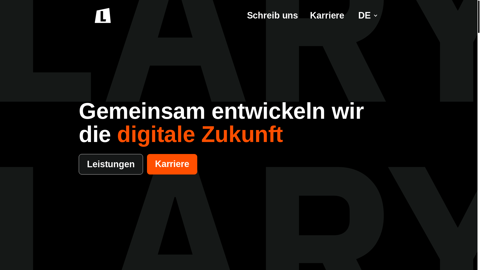 website screenshot of https://projectlary-consulting.de/